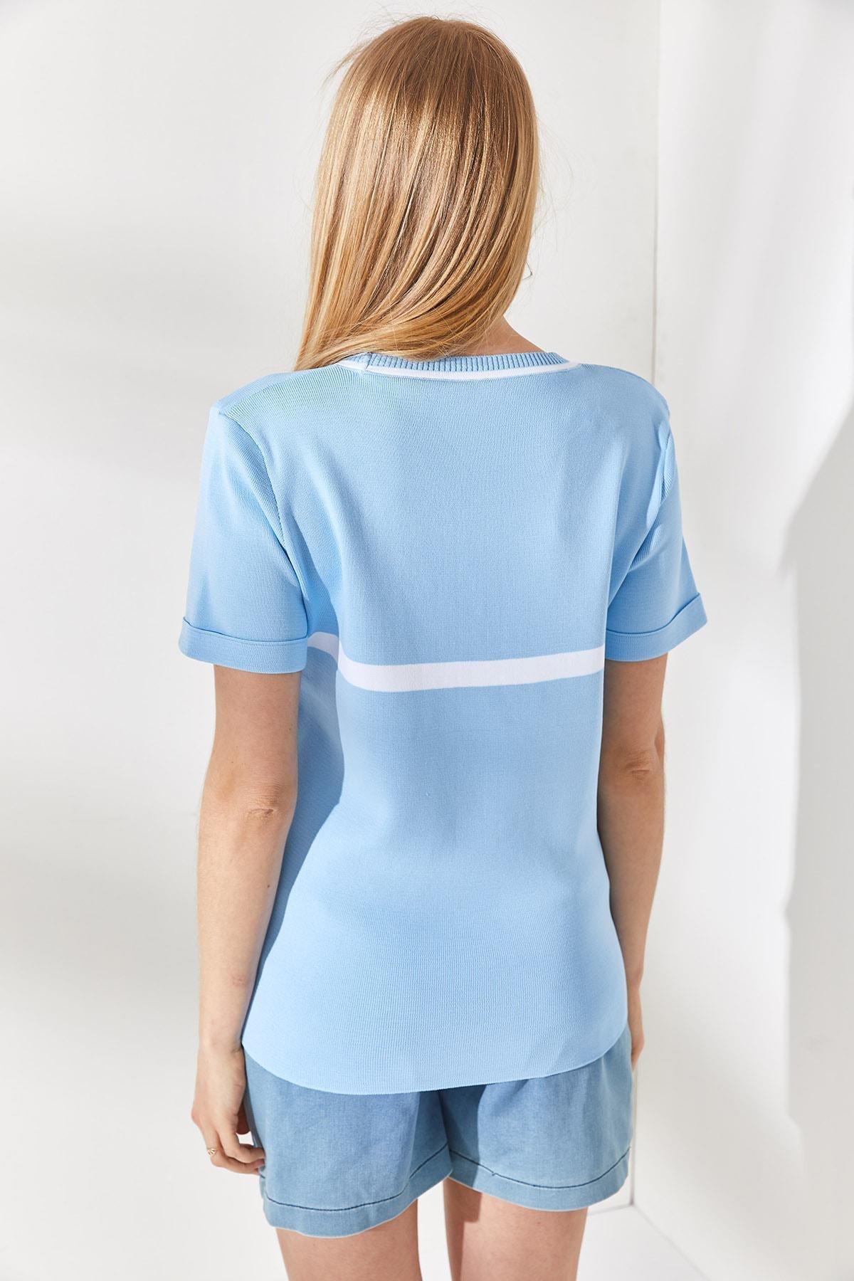 Blue Striped T-Shirt, BABY BLUE, large image number 3