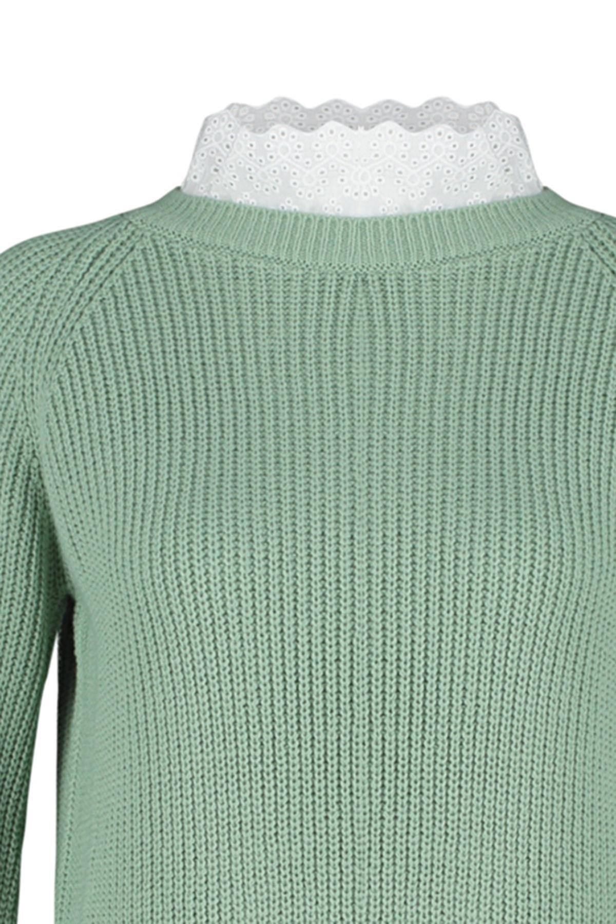 Green Off-Shoulder Sweater, Mint, large image number 7