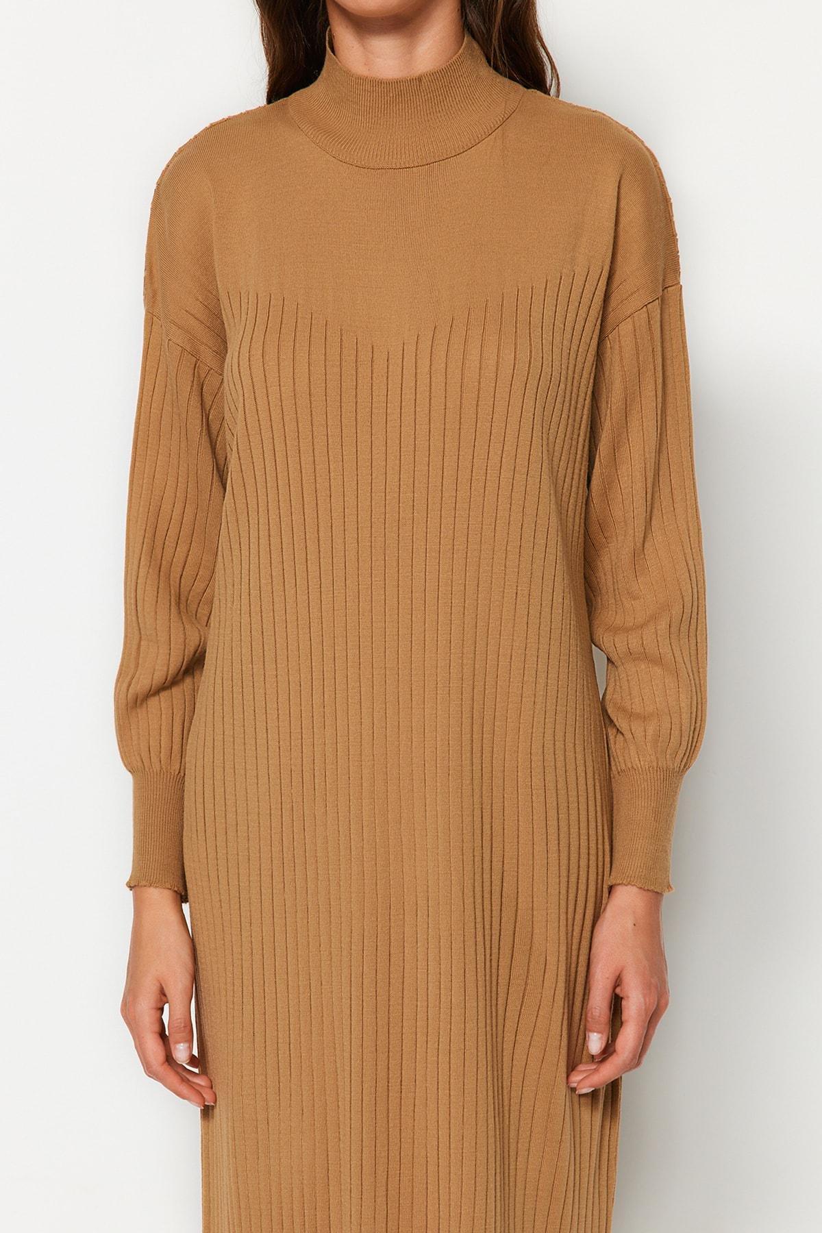 Ribbed Sweater Casual Midi Dress, , large image number 2