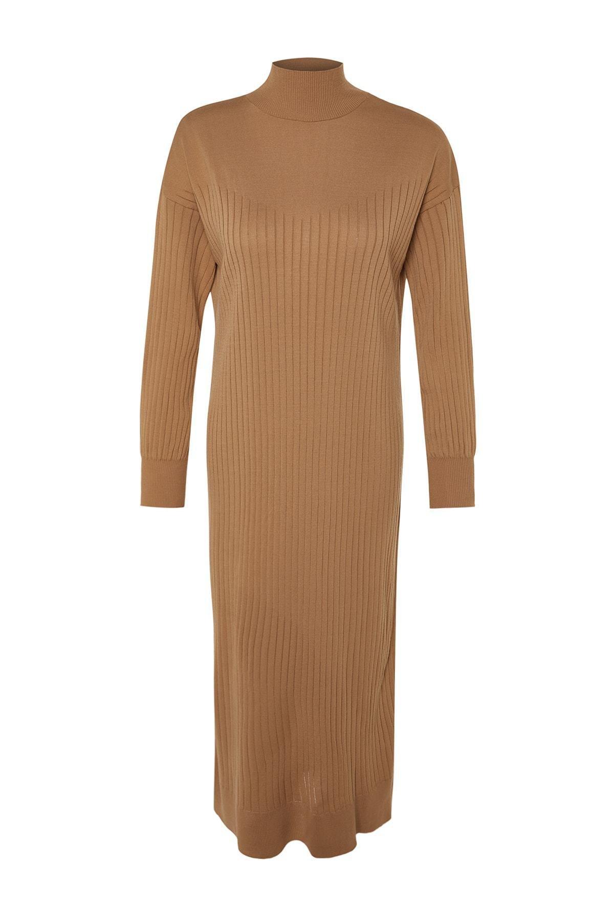 Ribbed Sweater Casual Midi Dress, , large image number 5