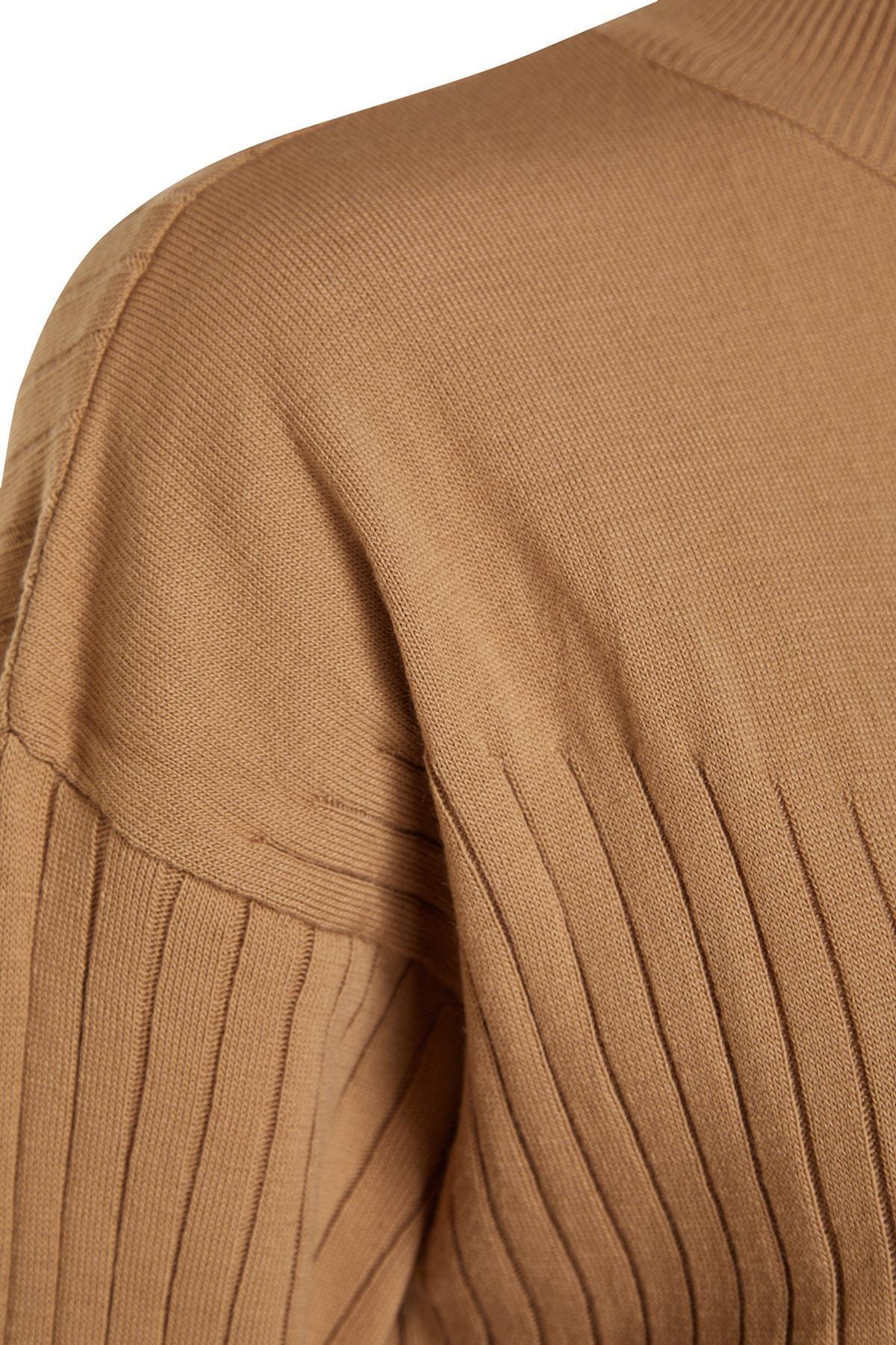 Ribbed Sweater Casual Midi Dress, , large image number 6