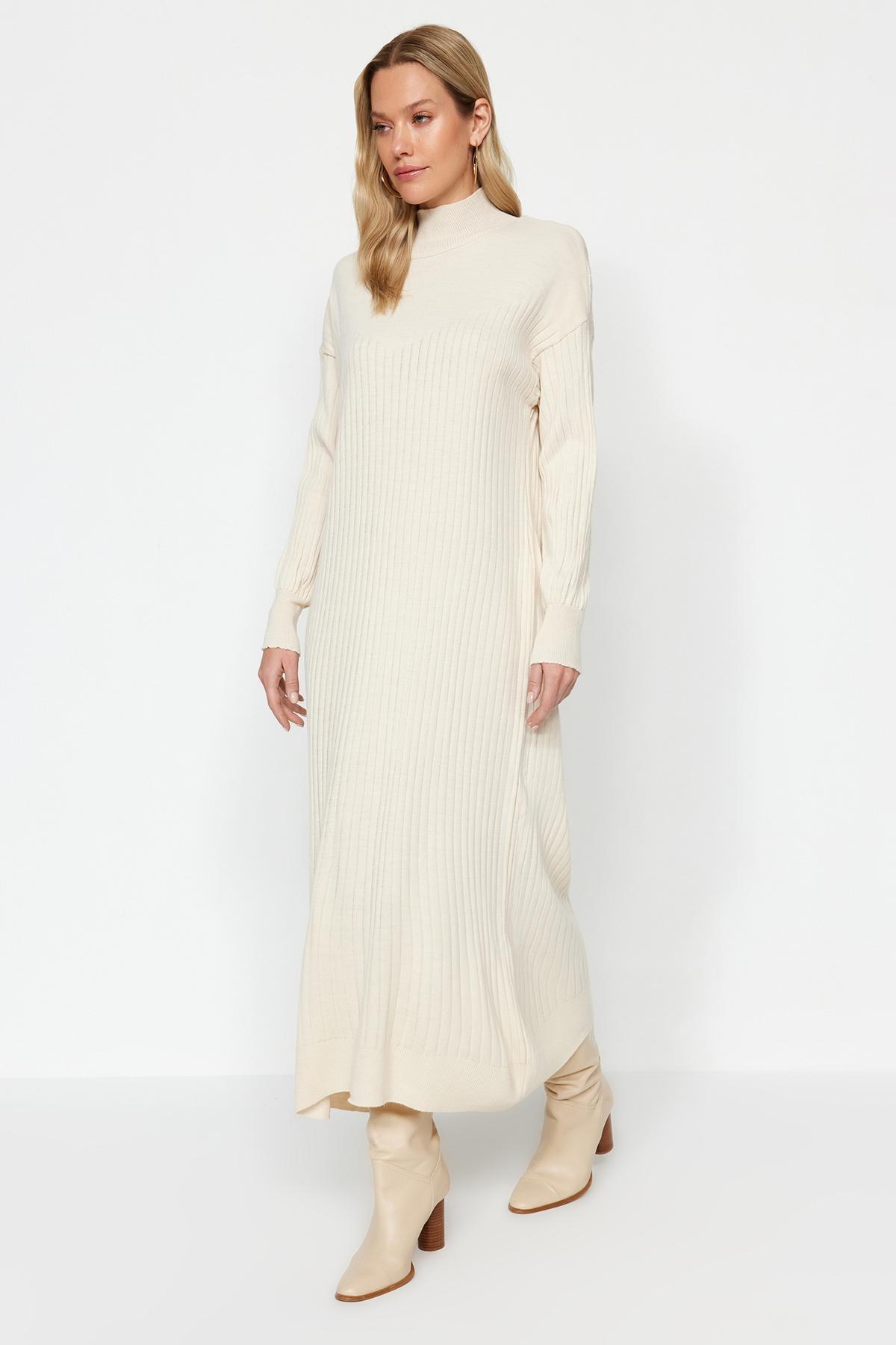 Ribbed Sweater Maxi Dress, , large image number 0