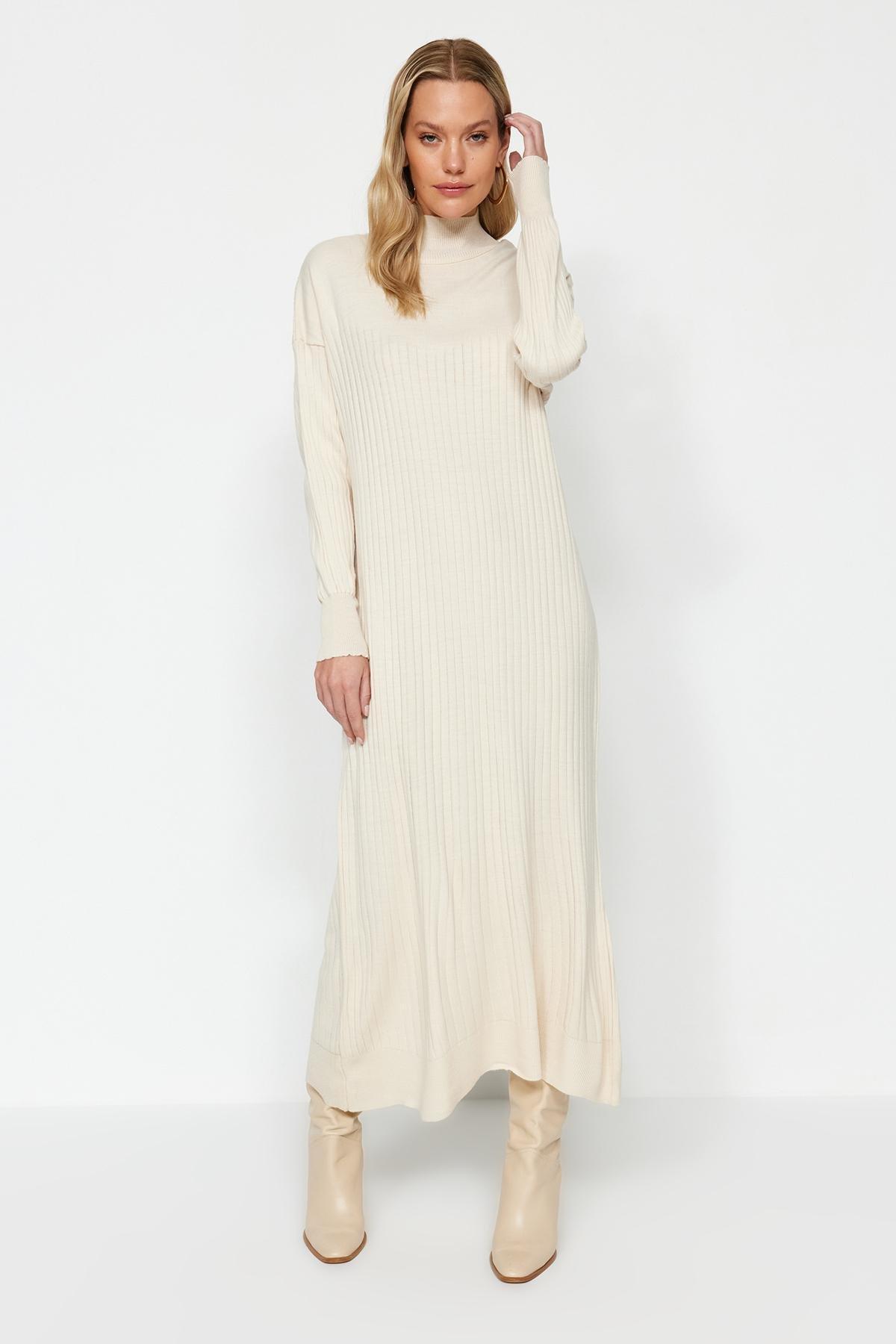 Ribbed Sweater Maxi Dress, , large image number 1