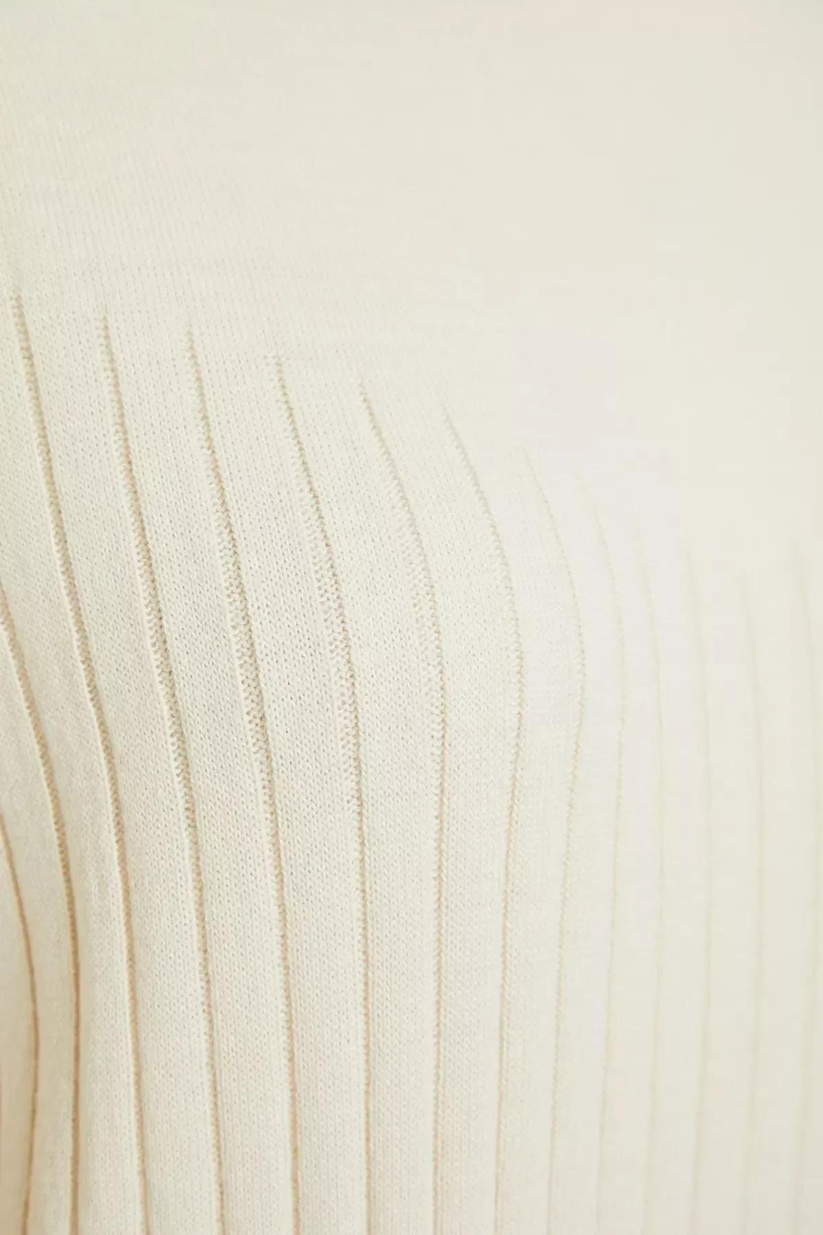 Ribbed Sweater Maxi Dress, STONE, large image number 5