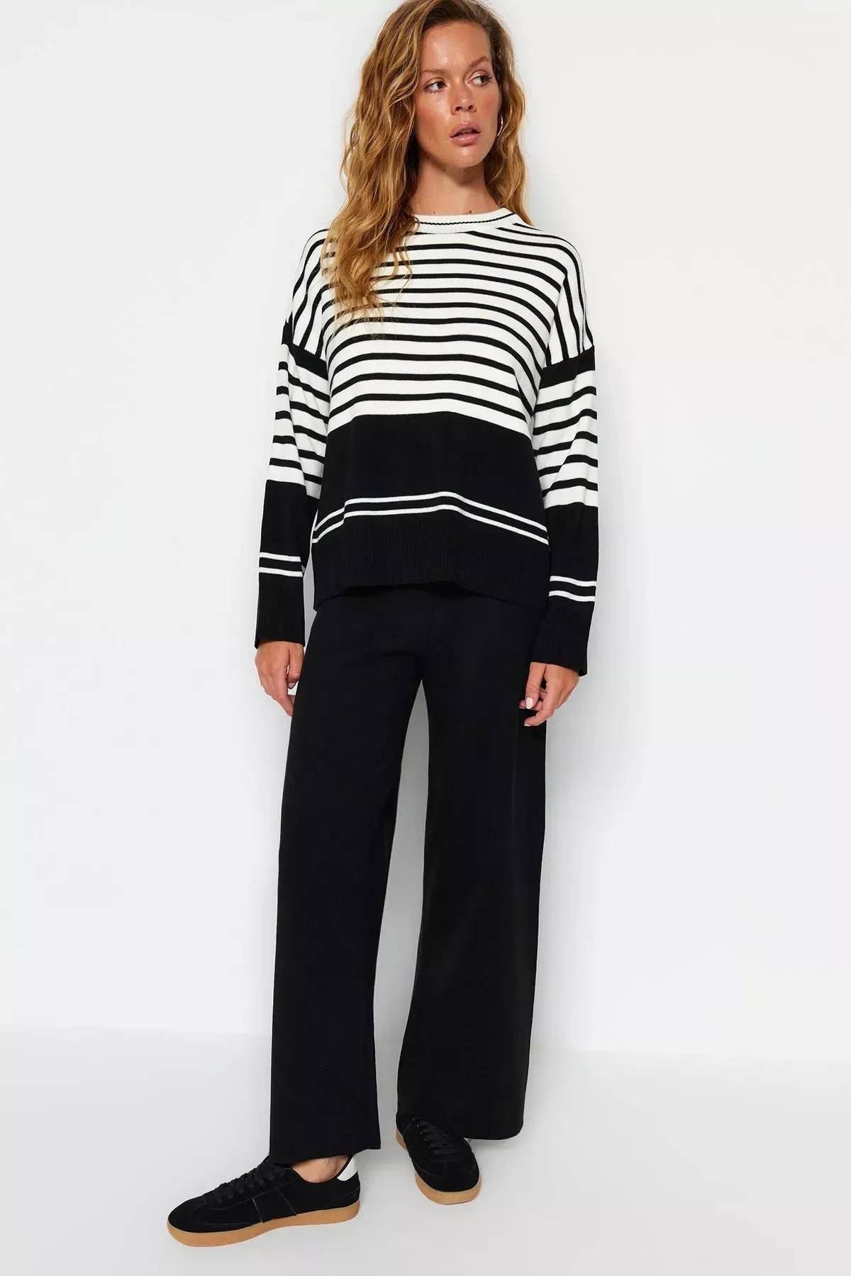 Black Oversize Off-Shoulder Co-Ord Set, BLACK, large image number 0