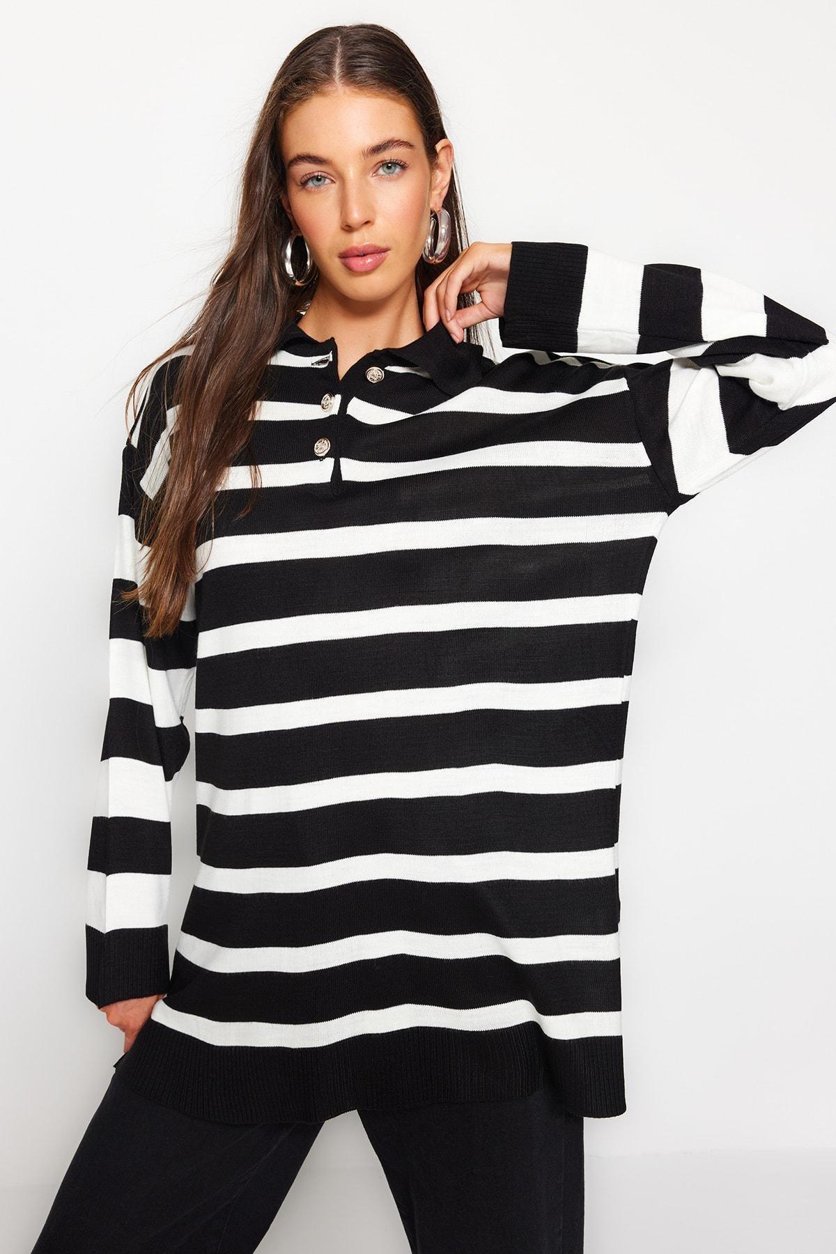 Black Off-Shoulder Sweater, BLACK, large image number 0