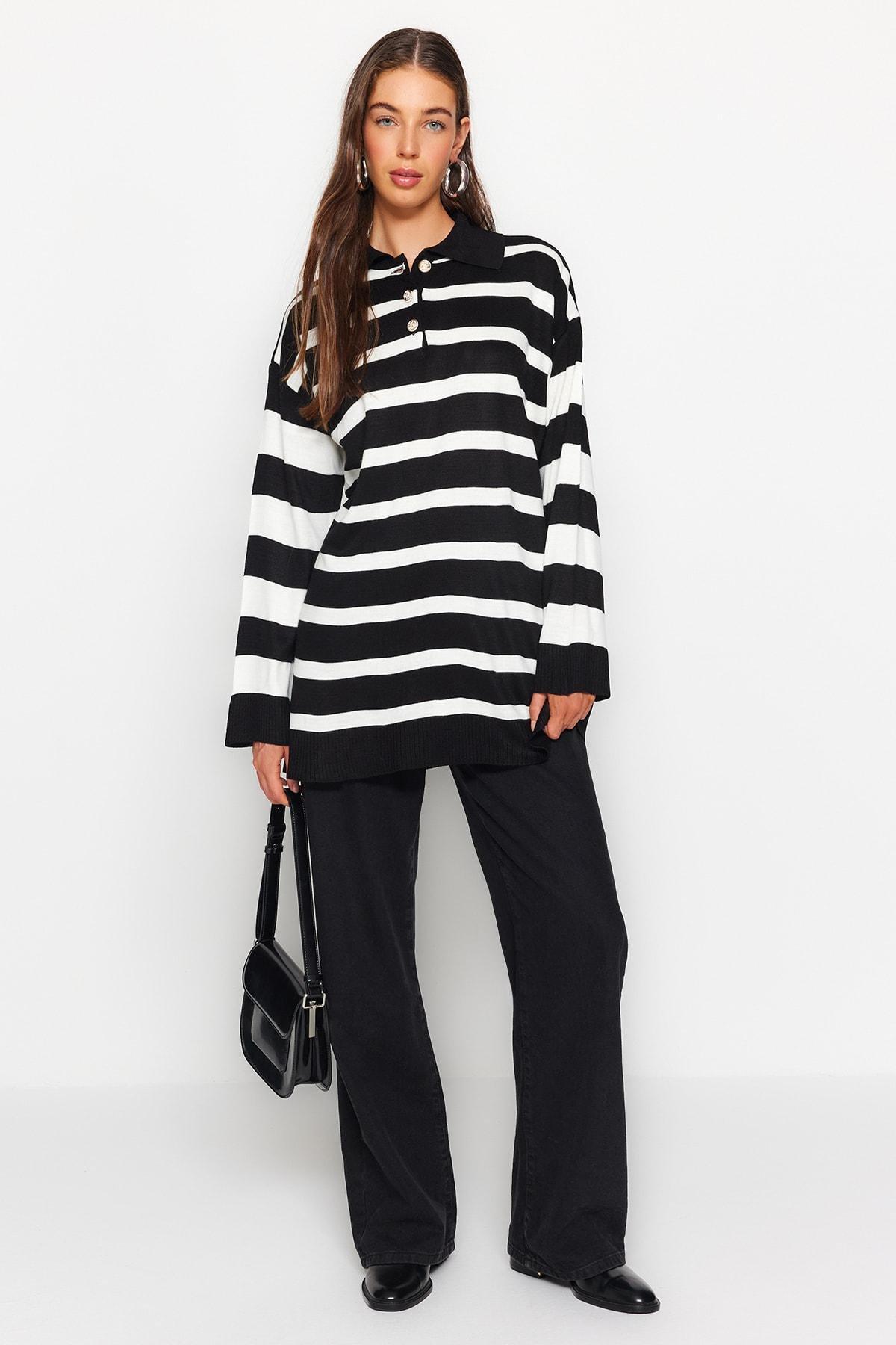Black Off-Shoulder Sweater, BLACK, large image number 2