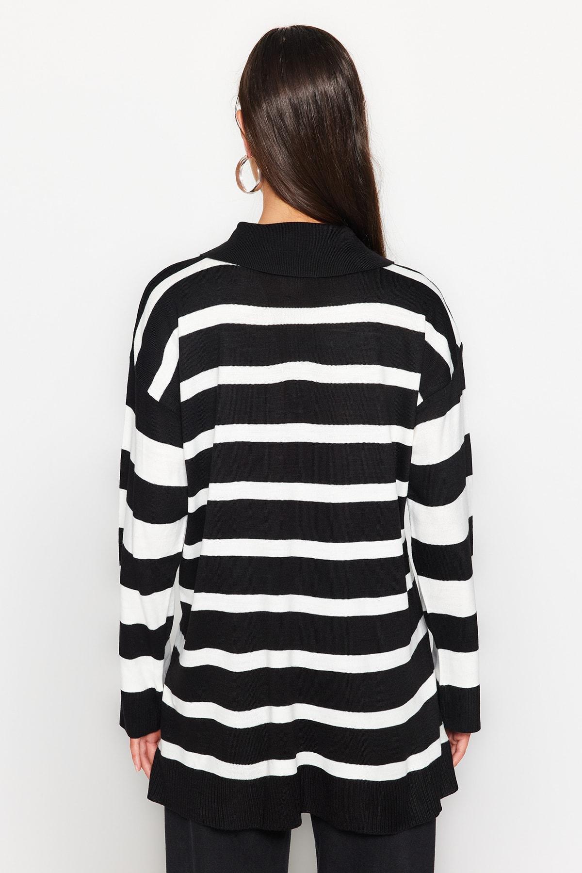 Black Off-Shoulder Sweater, BLACK, large image number 5