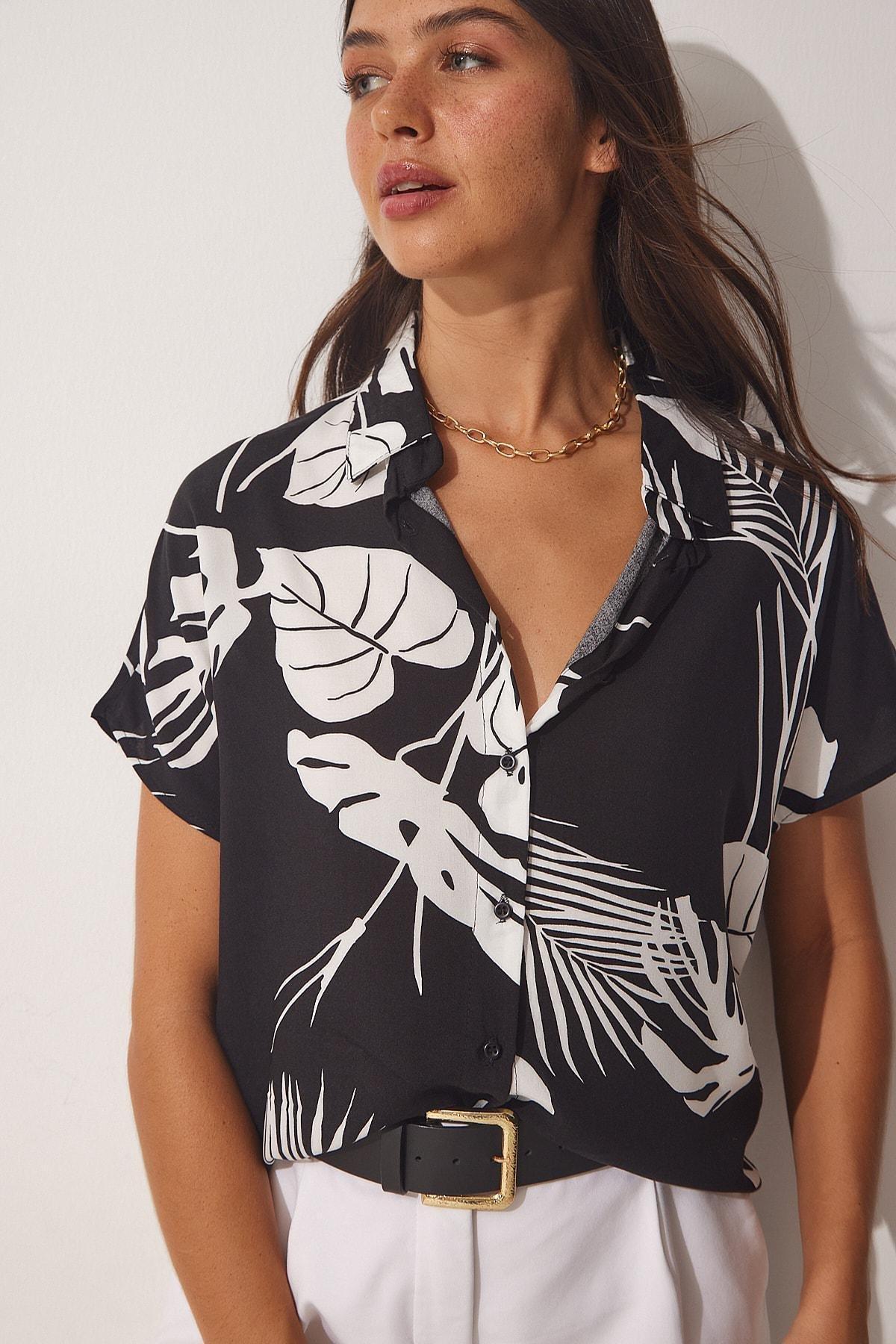 Black Printed Shirt, , large image number 0