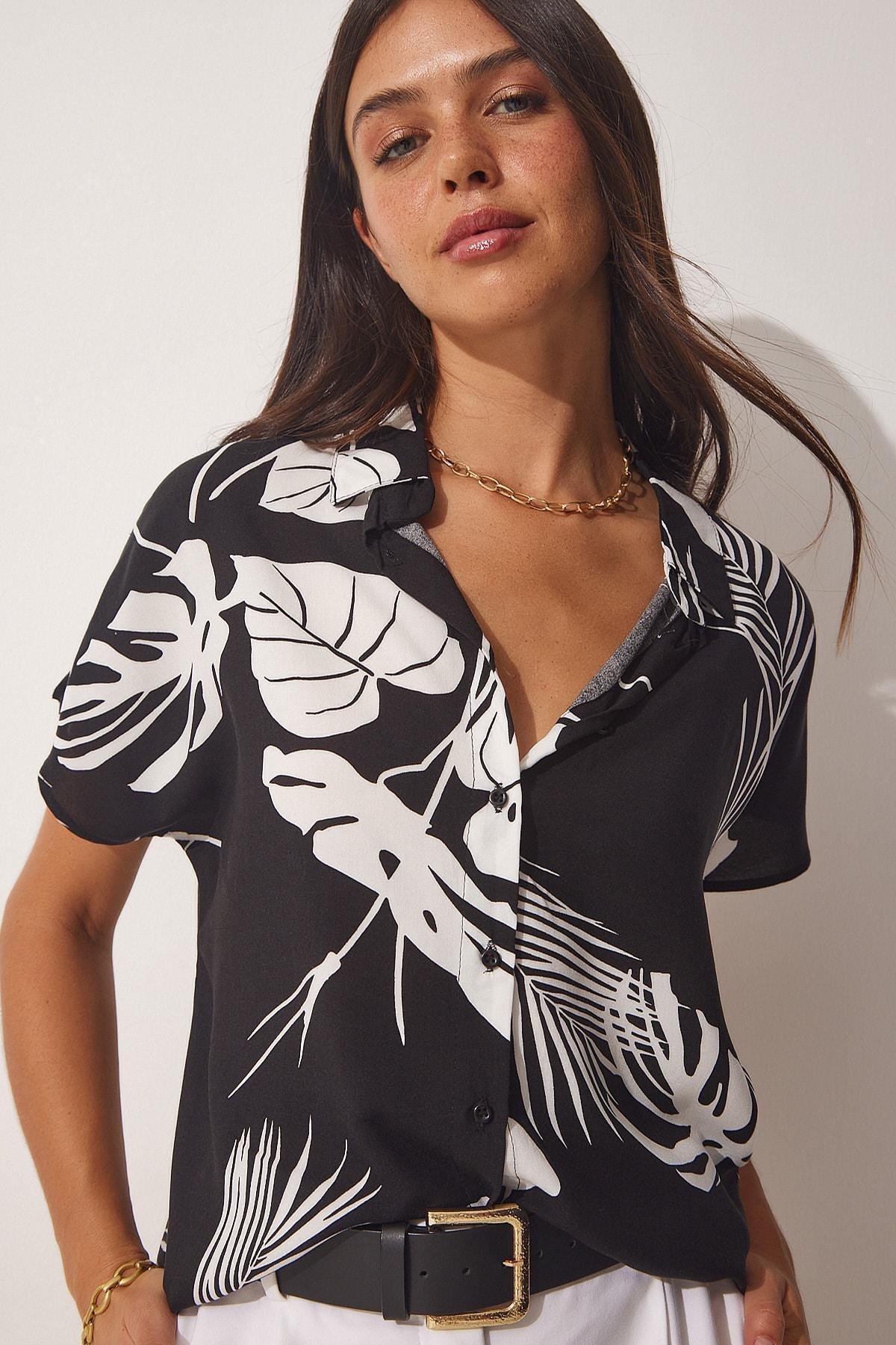 Black Printed Shirt, , large image number 1