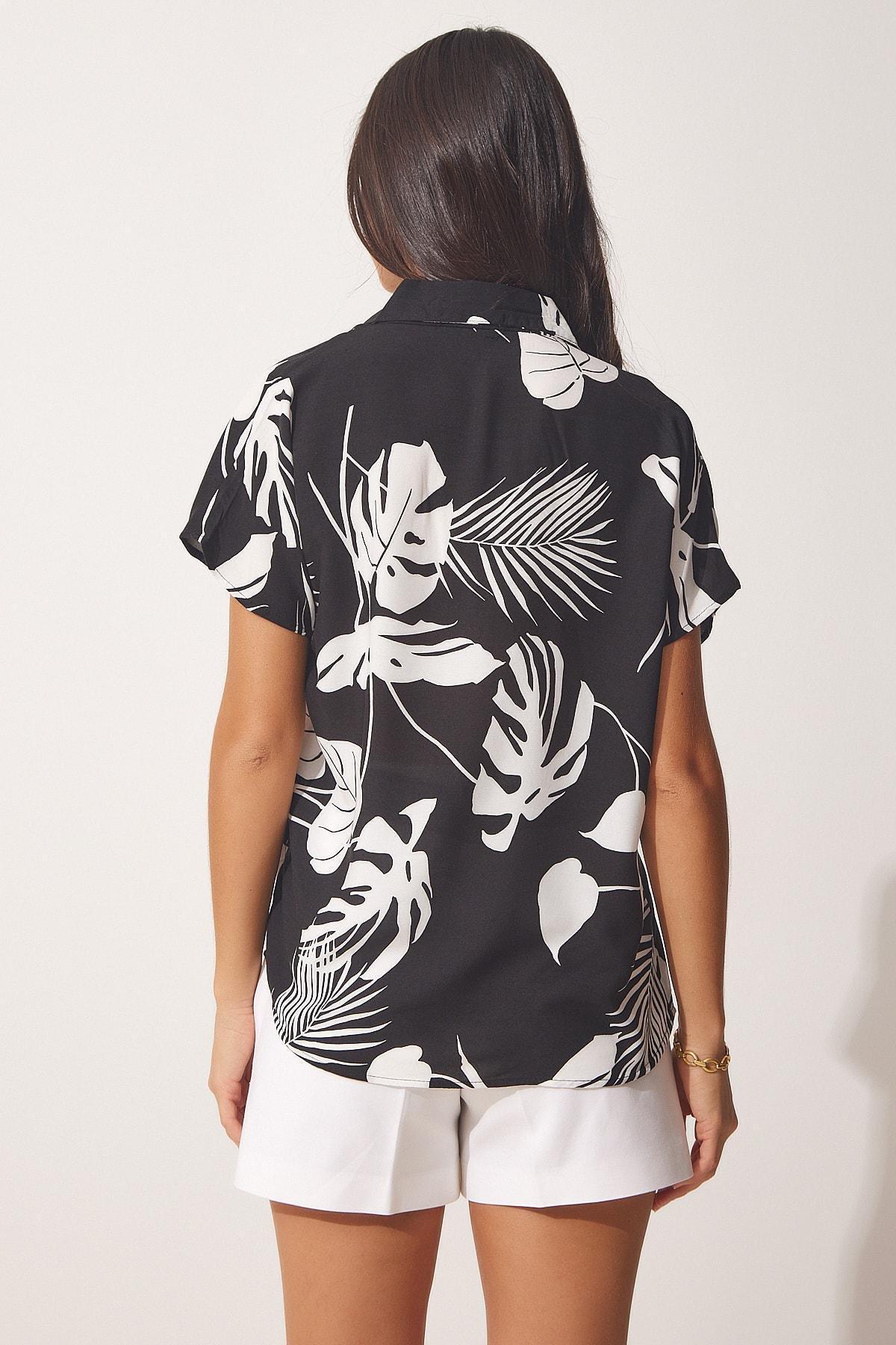 Black Printed Shirt, White black, large image number 3