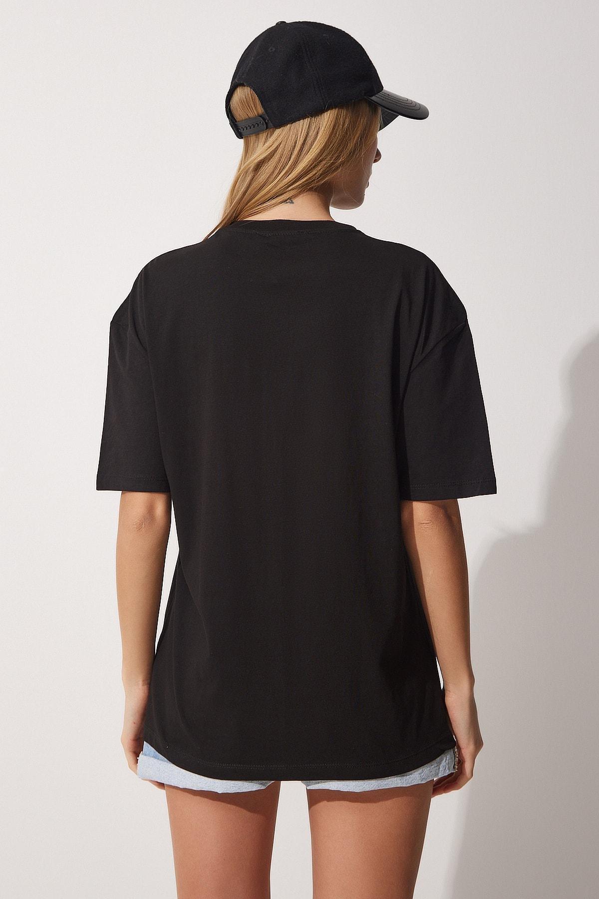 Black Oversized T-Shirt, , large image number 5