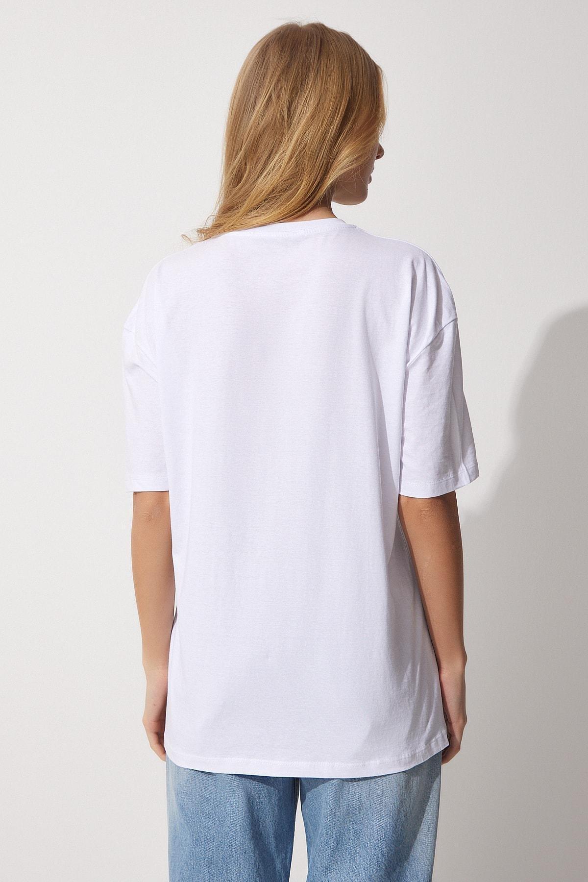 White Oversize T-Shirt, , large image number 4