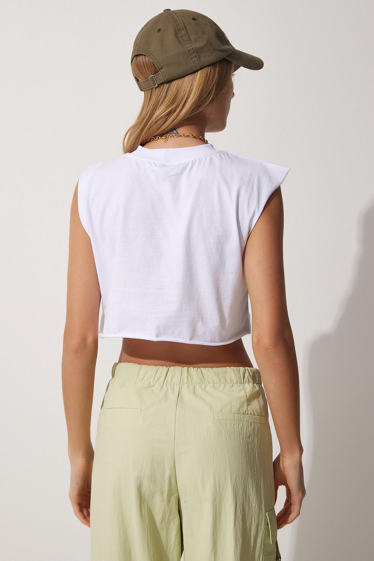 White Crop Top, , large image number 4