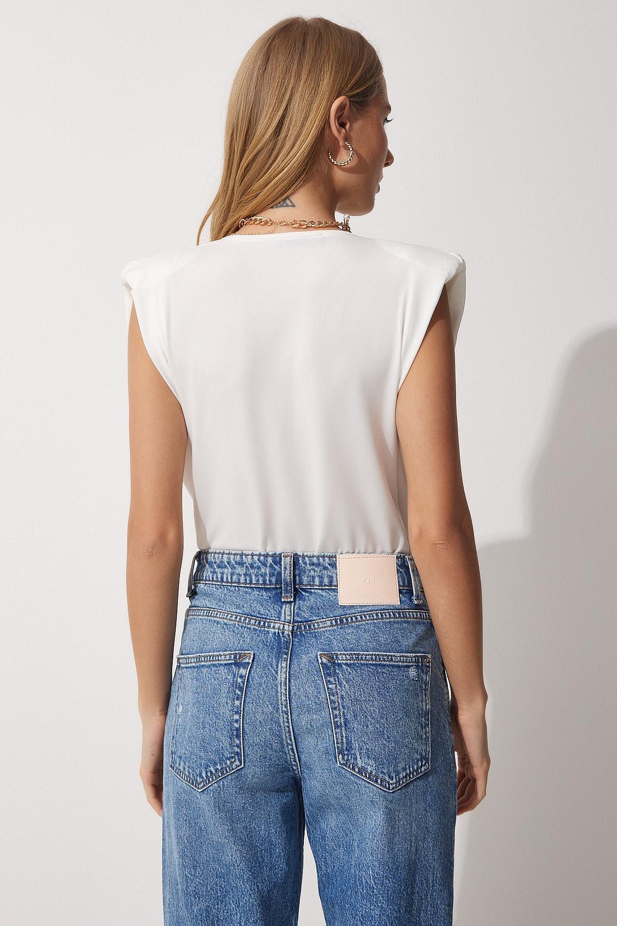 Ecru Wrap Over Top, , large image number 4