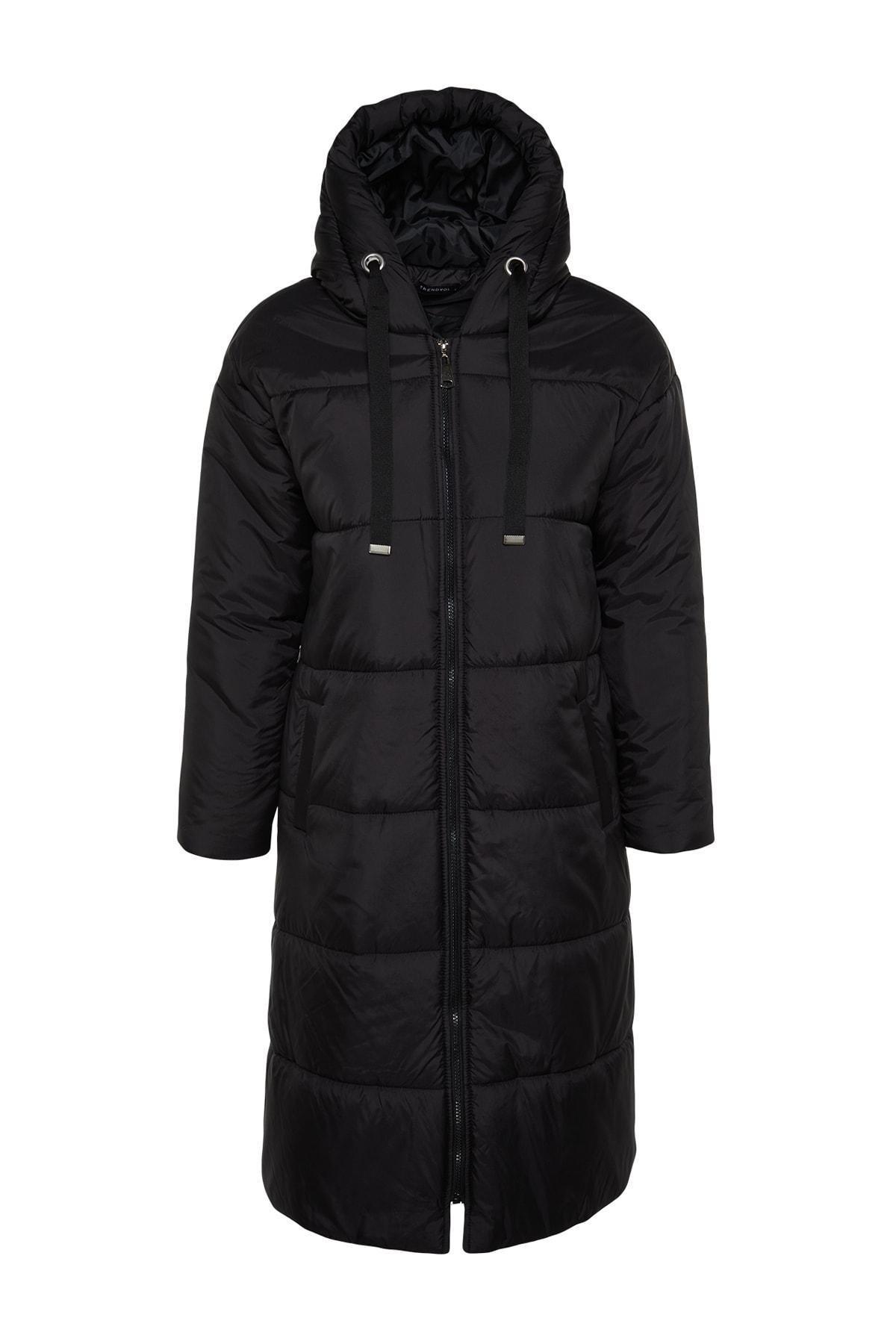 Black Puffer Hooded Jacket, , large image number 5