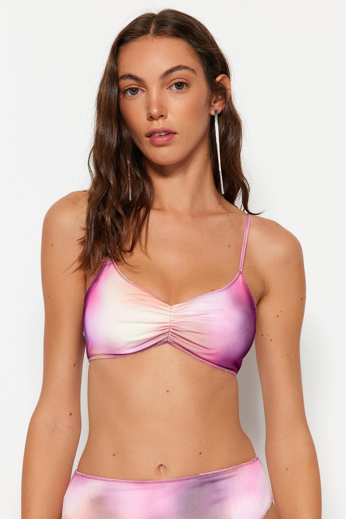 Multicolour Colour Gradient Bikini Top, C101_582, large image number 1