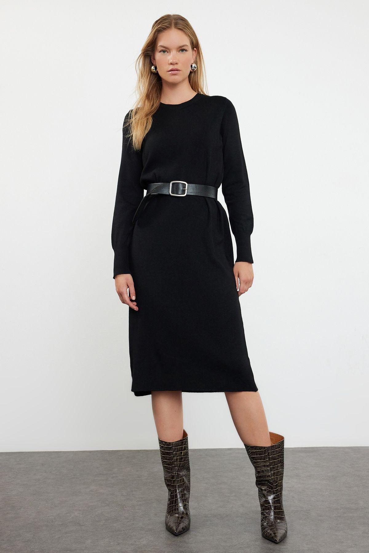 Maxi Plain Sweater Dress, , large image number 1