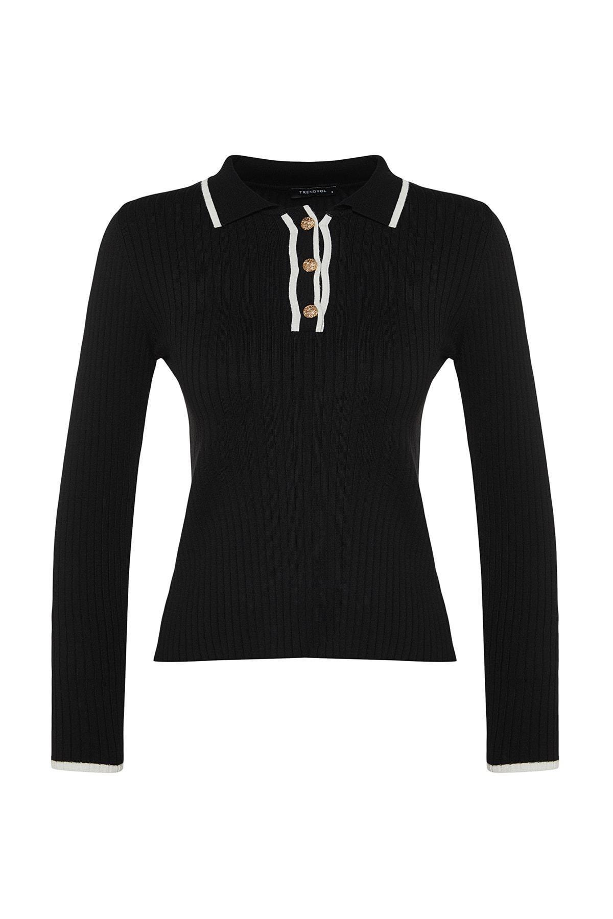 Black Colour Block Slim Sweater, , large image number 5