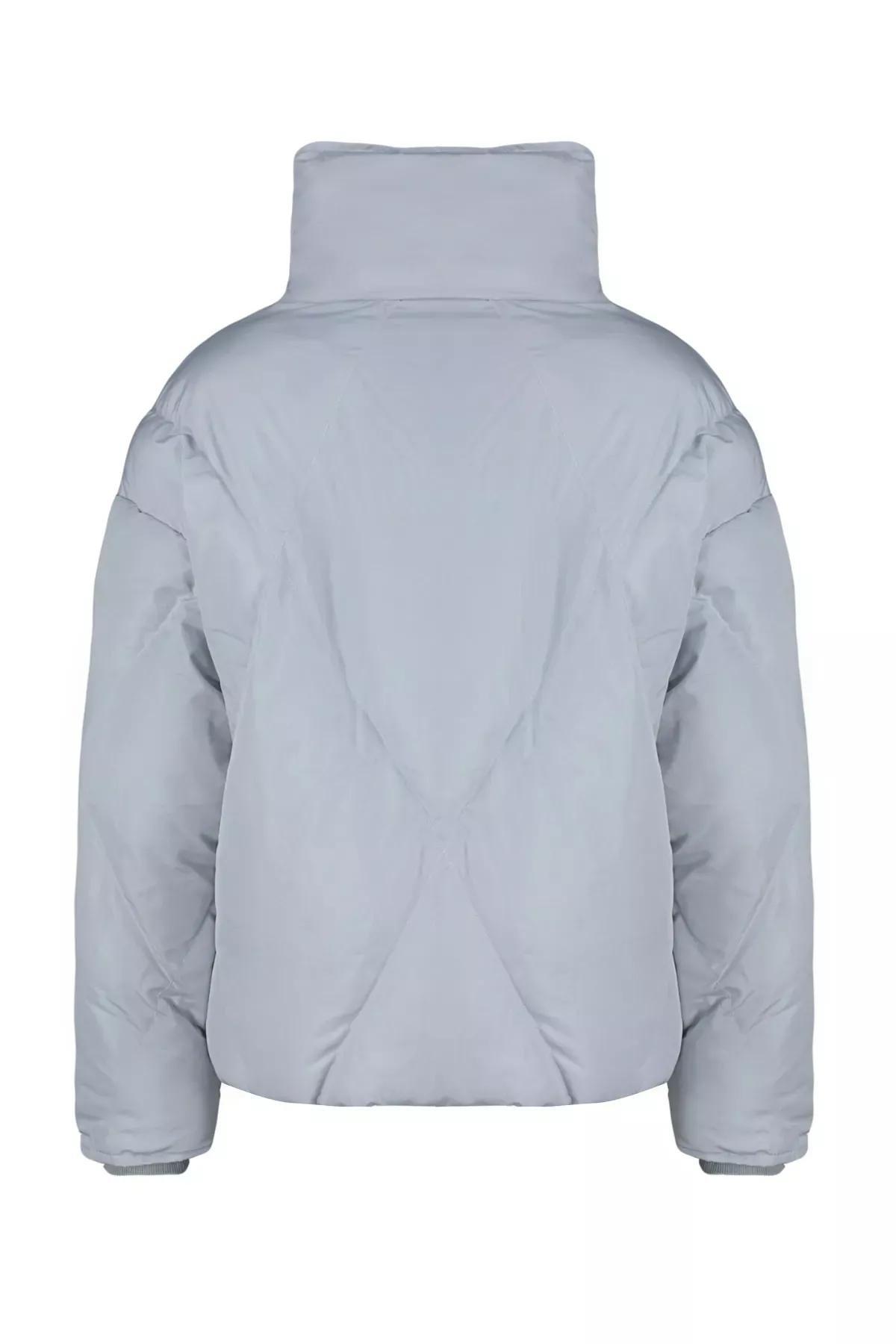 Grey Puffer Jacket, Grey, large image number 7