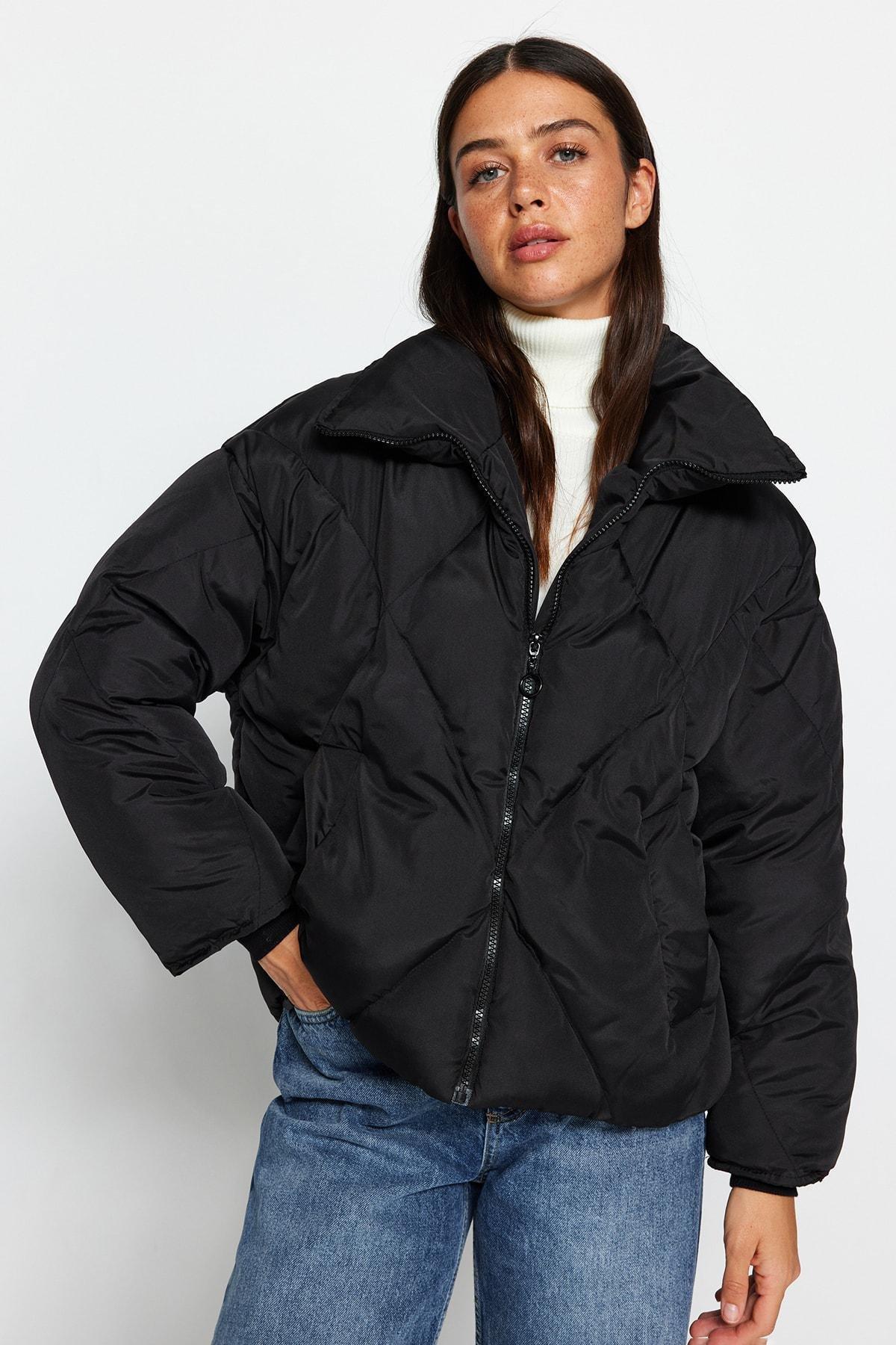 Black Puffer Jacket, , large image number 0