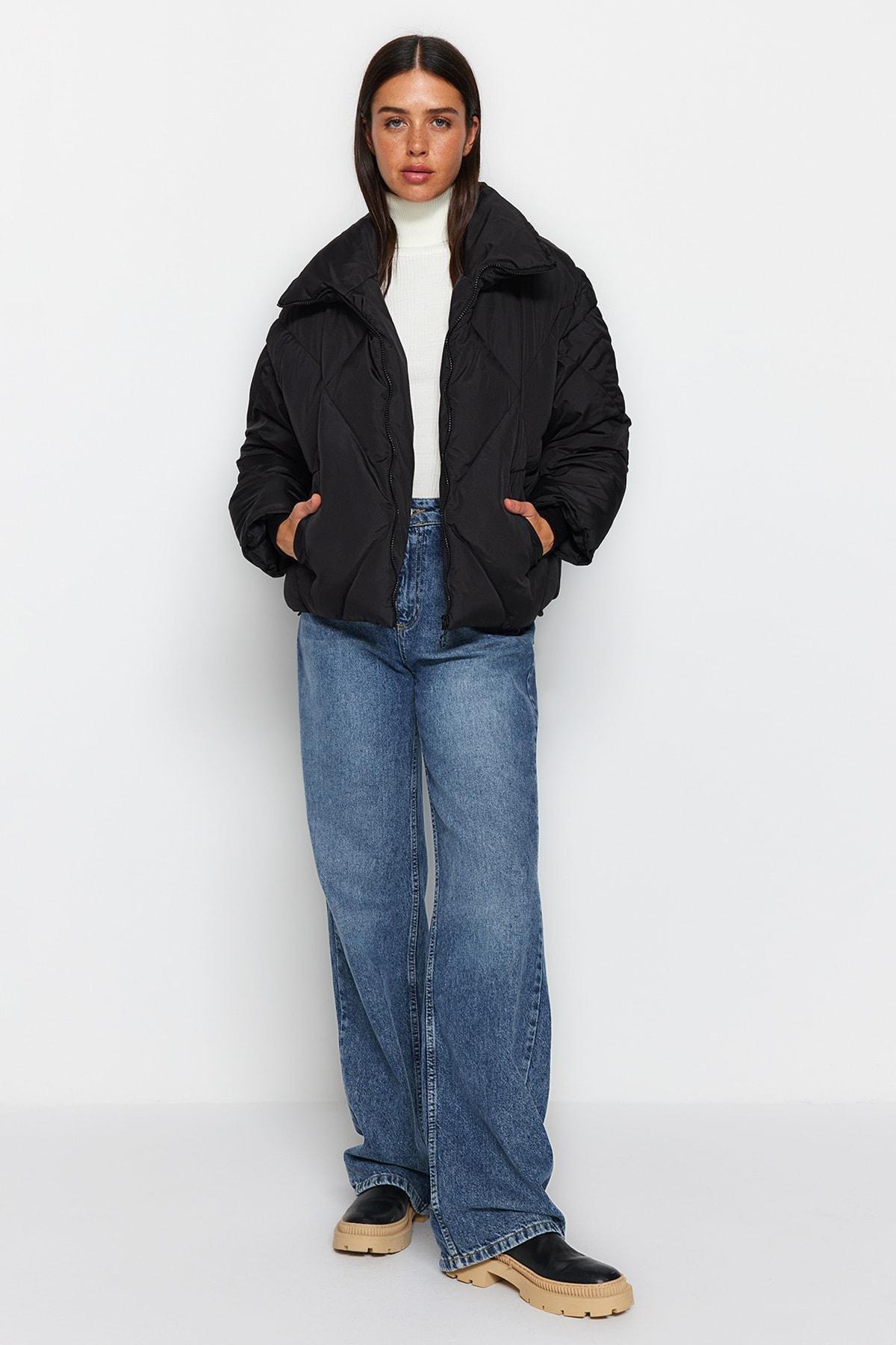 Black Puffer Jacket, , large image number 1