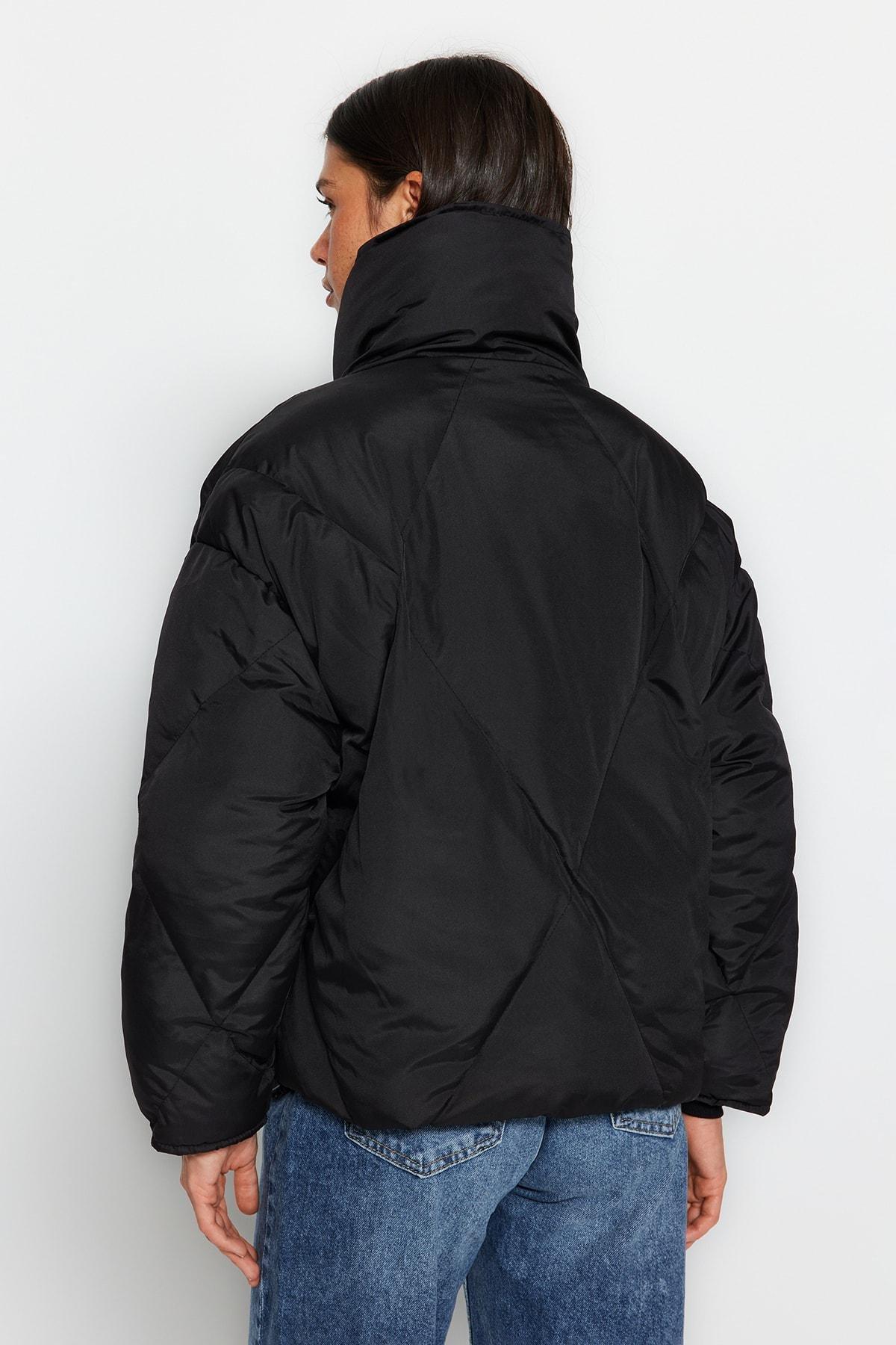 Black Puffer Jacket, , large image number 4