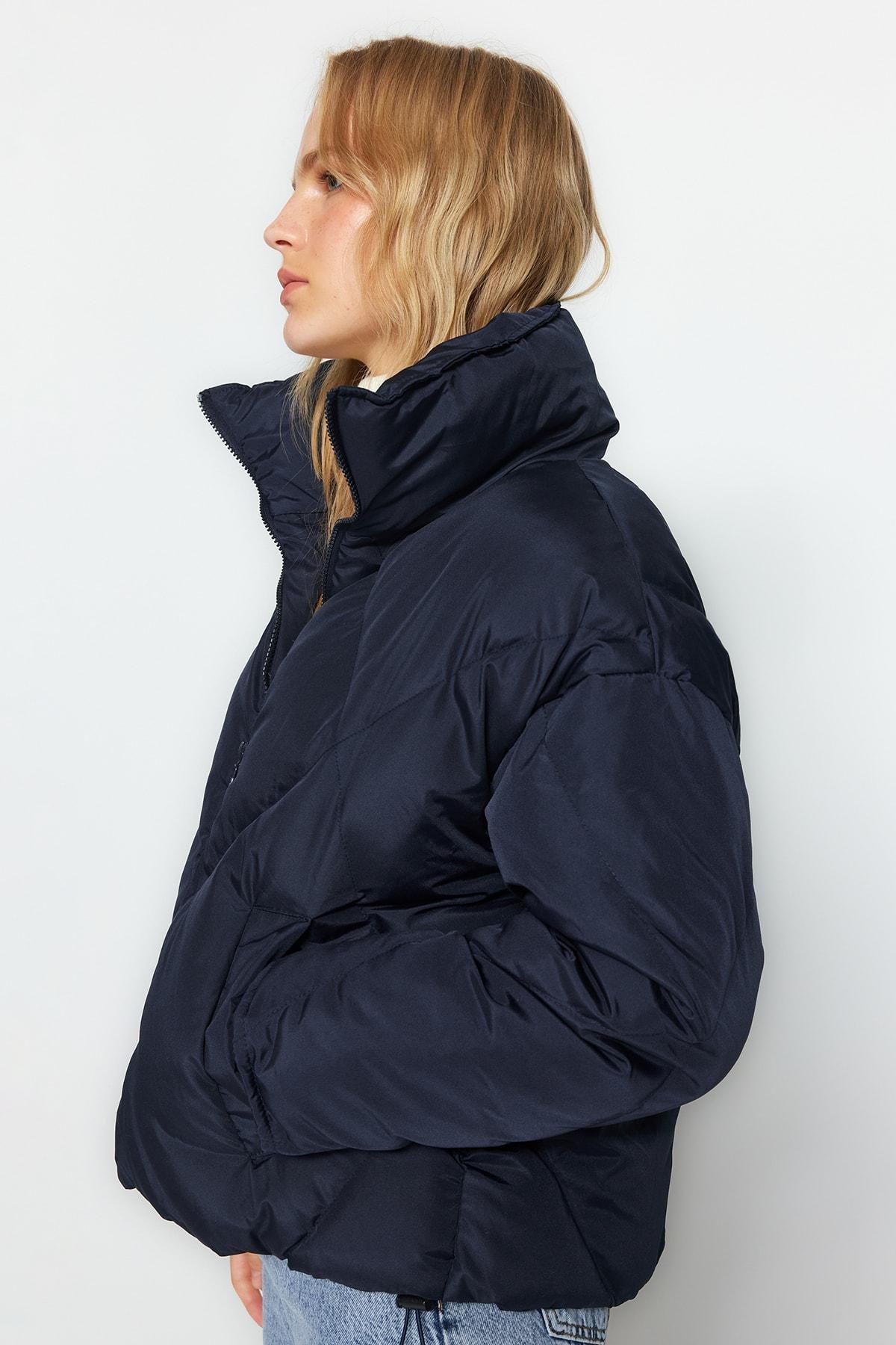Navy Puffer Jacket, , large image number 2