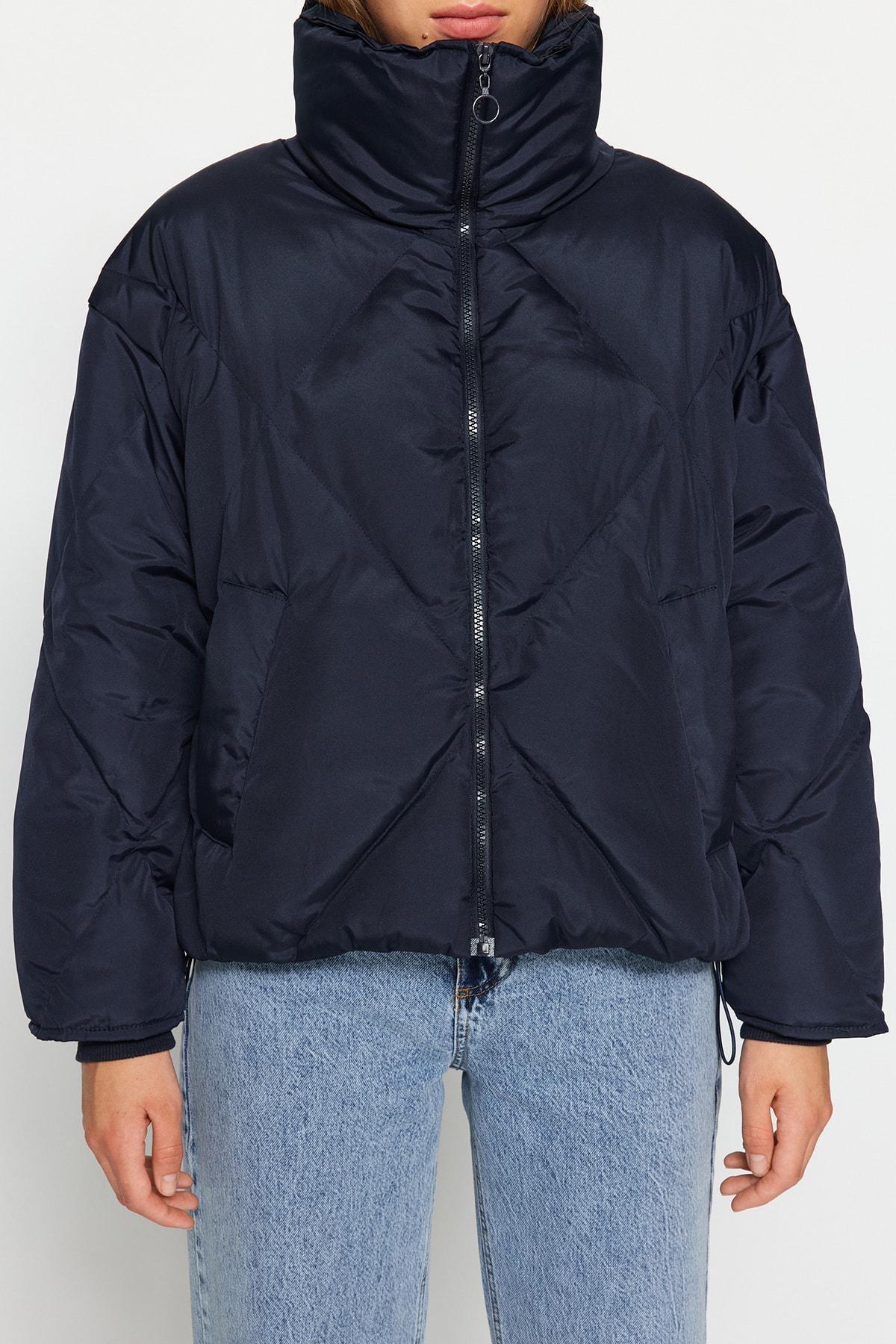 Navy Puffer Jacket, , large image number 3