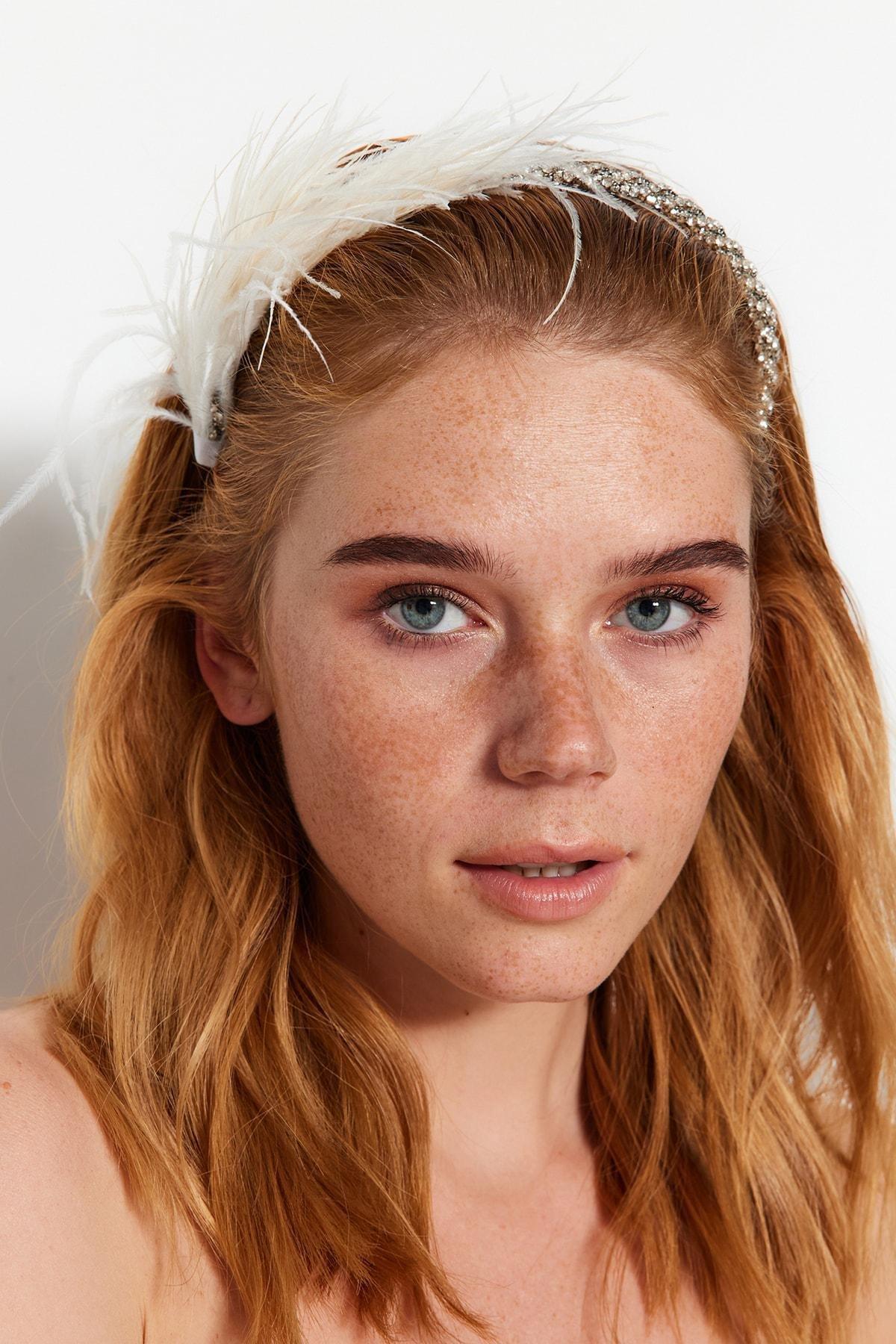 White Otrish Detailed Bridal Crown, , large image number 0