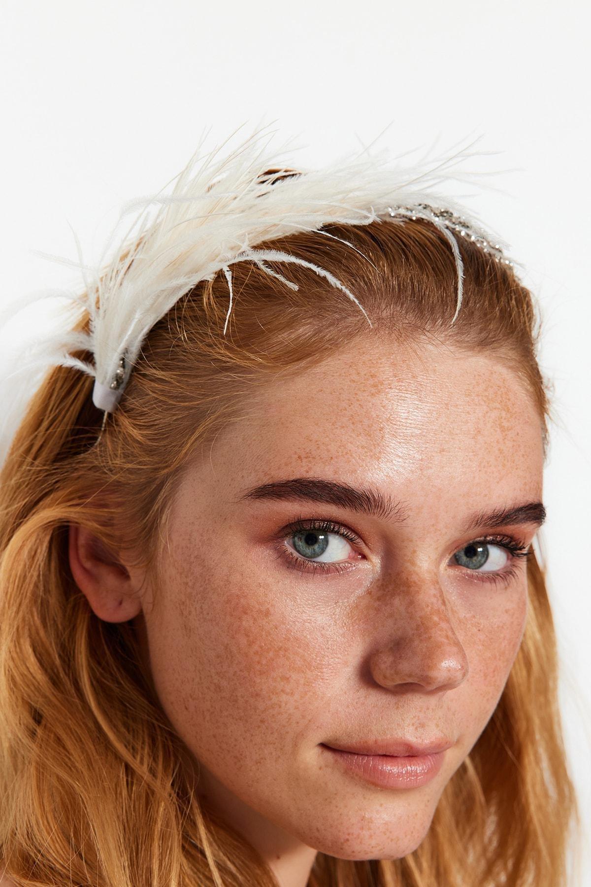 White Otrish Detailed Bridal Crown, , large image number 1