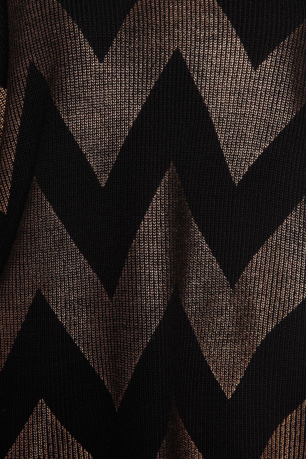 Black Foil Printed Knitwear Sweater, , large image number 4