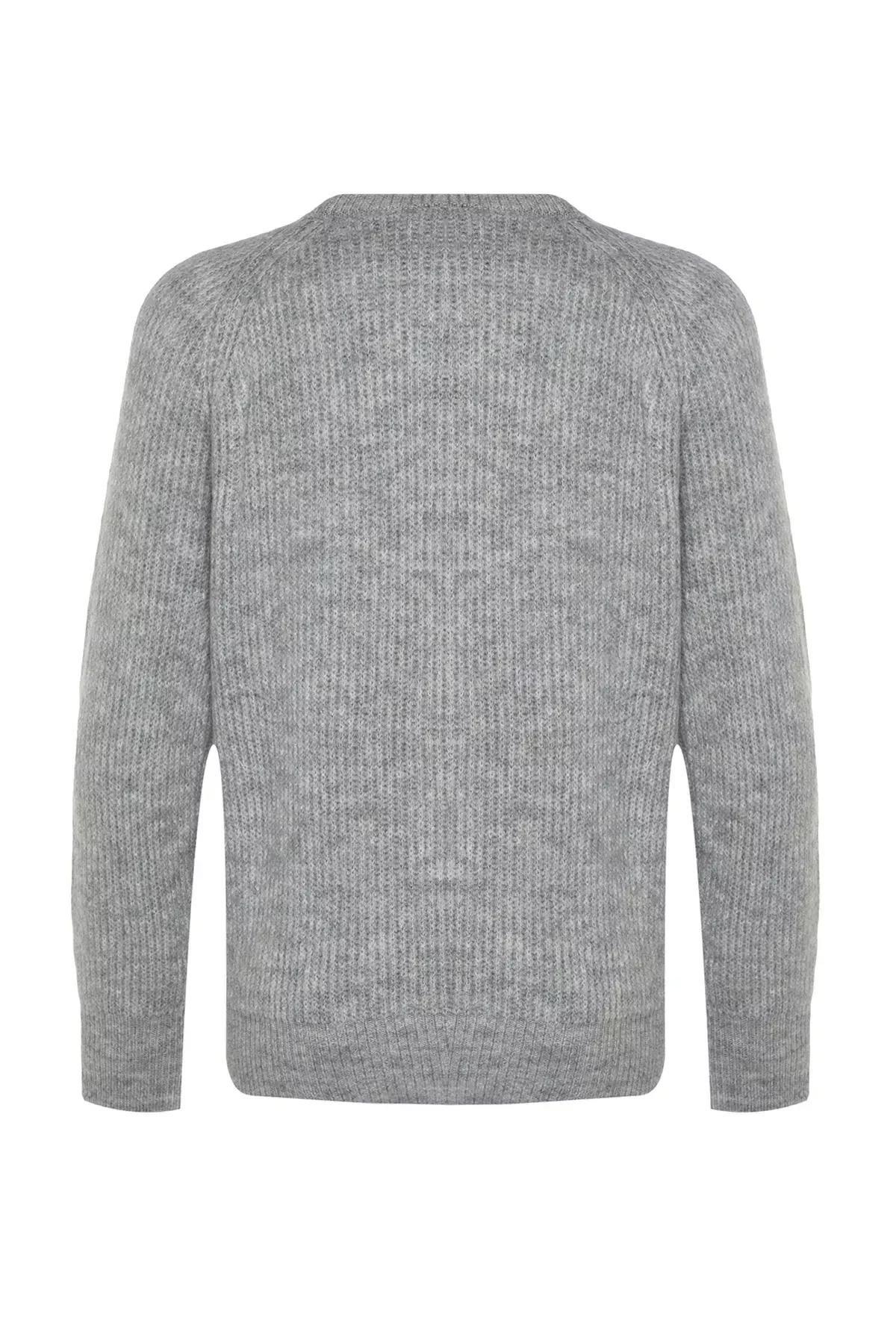 Grey d Brown Detailed Knitwear Sweater, , large image number 6