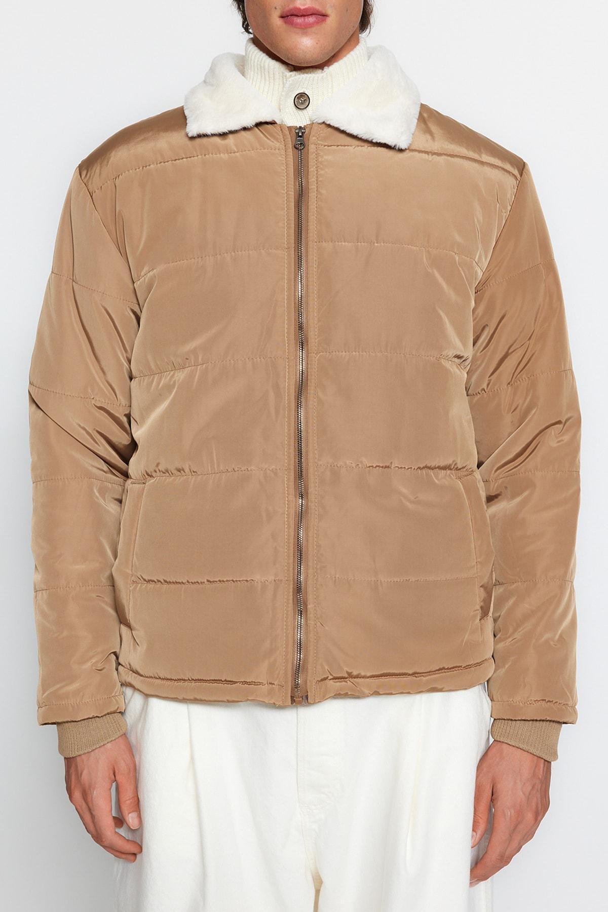 Beige Basic Jacket, , large image number 4