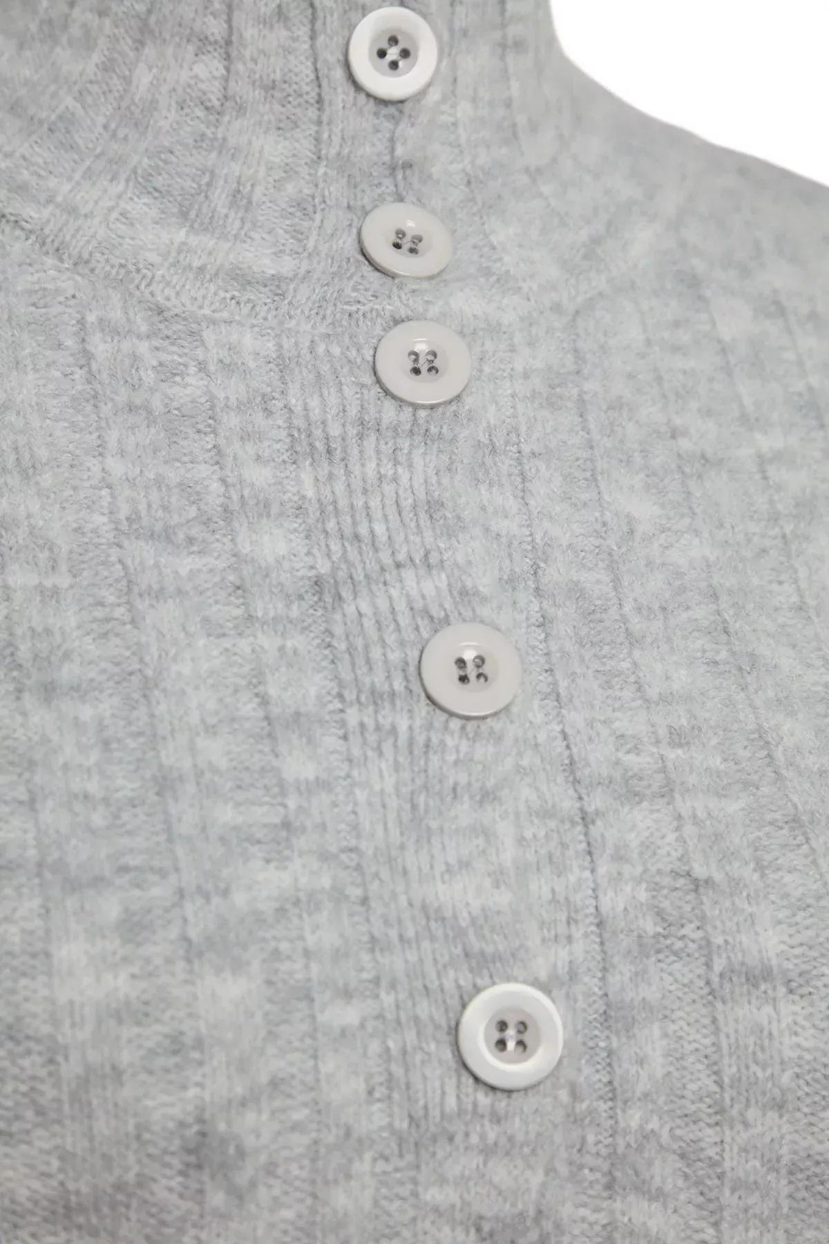 Grey Relaxed Plus Size Sweater, Grey, large image number 6