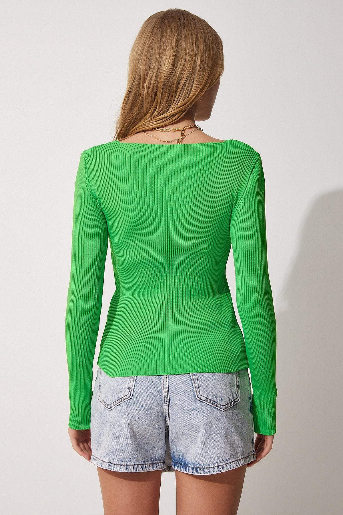 Green Regular Sweater, Green, large image number 2