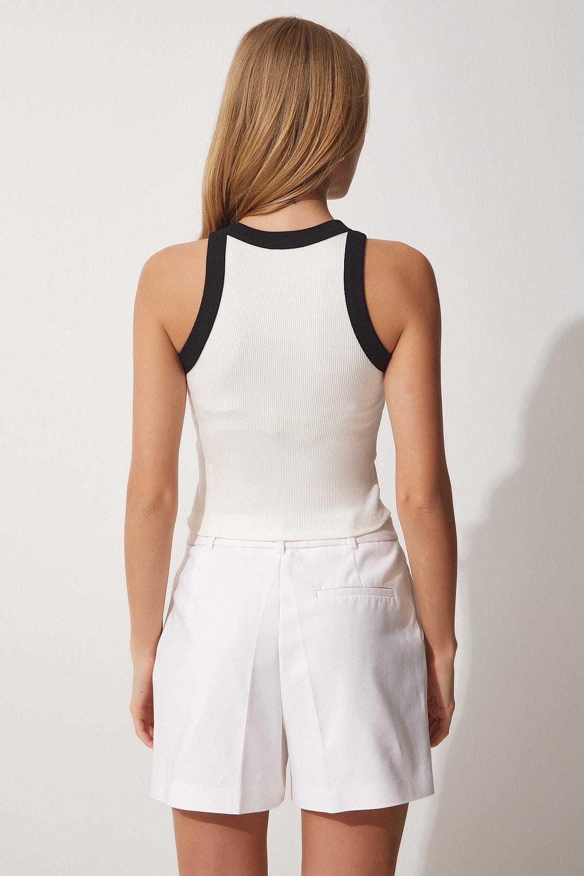 White Crew Neck Blouse, , large image number 4