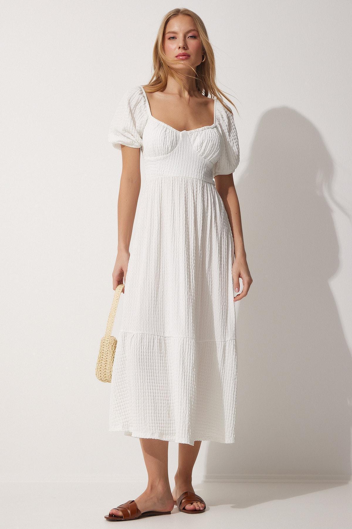 White A-Line Dress, , large image number 3