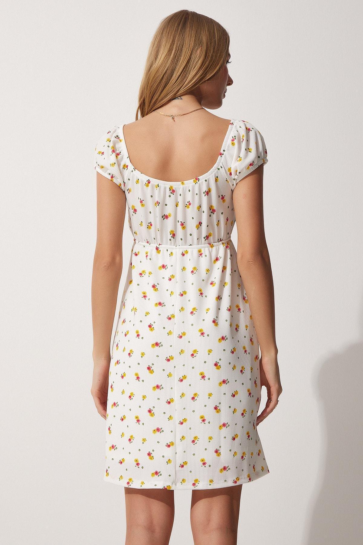Ecru Skater Floral Dress, , large image number 3
