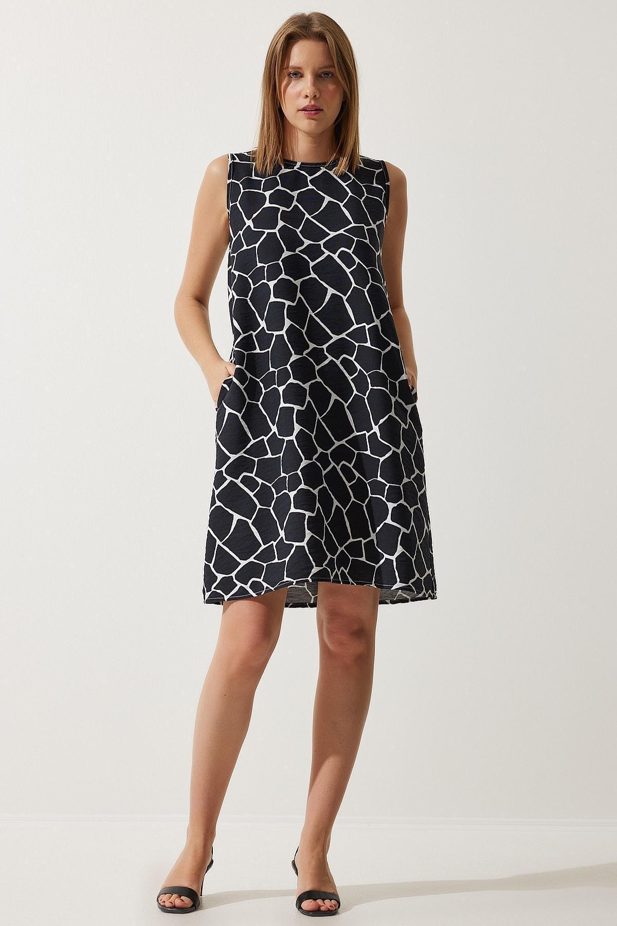 Animal Print A-Line Midi Dress, , large image number 0