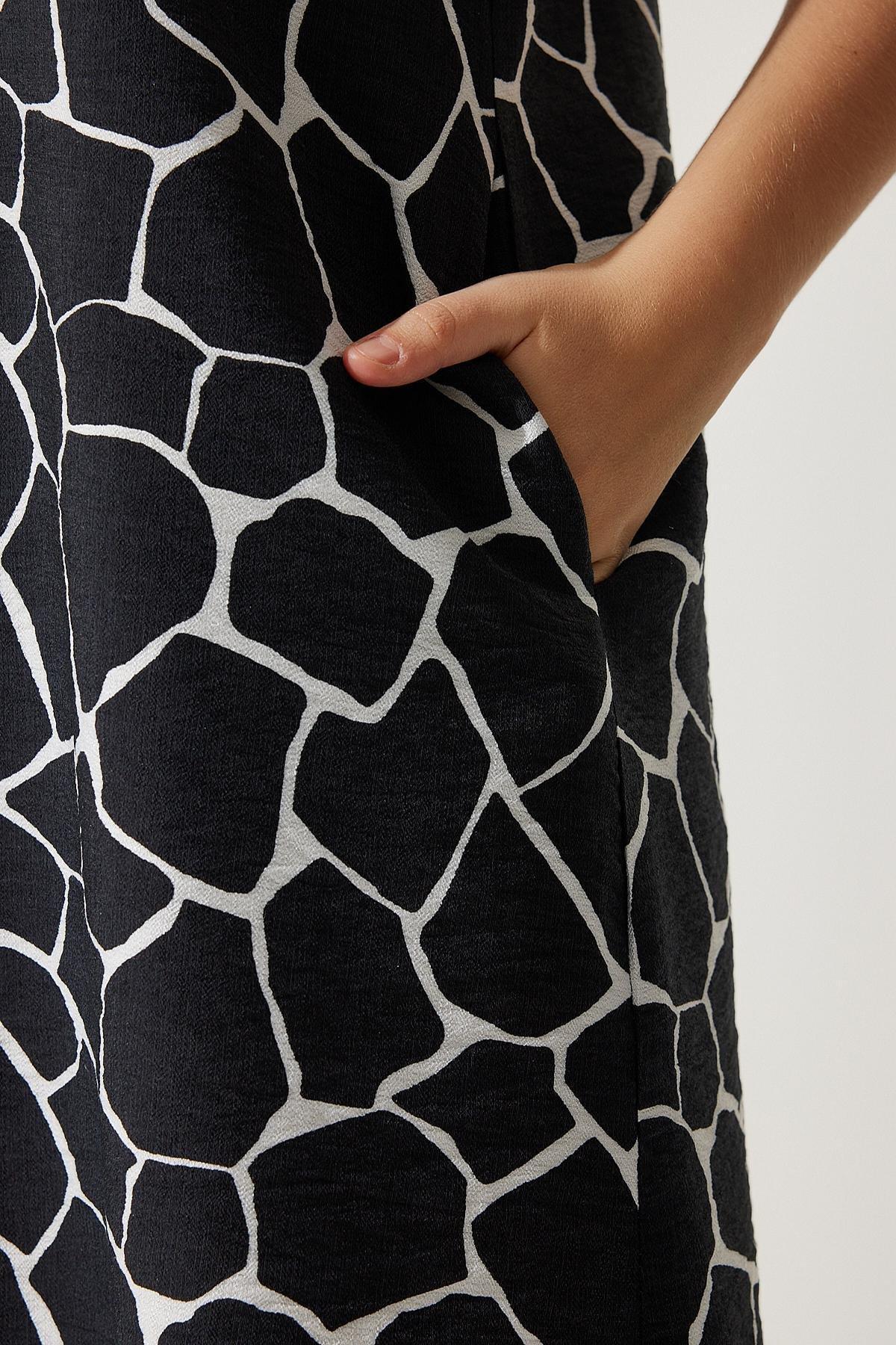 Animal Print A-Line Midi Dress, , large image number 2