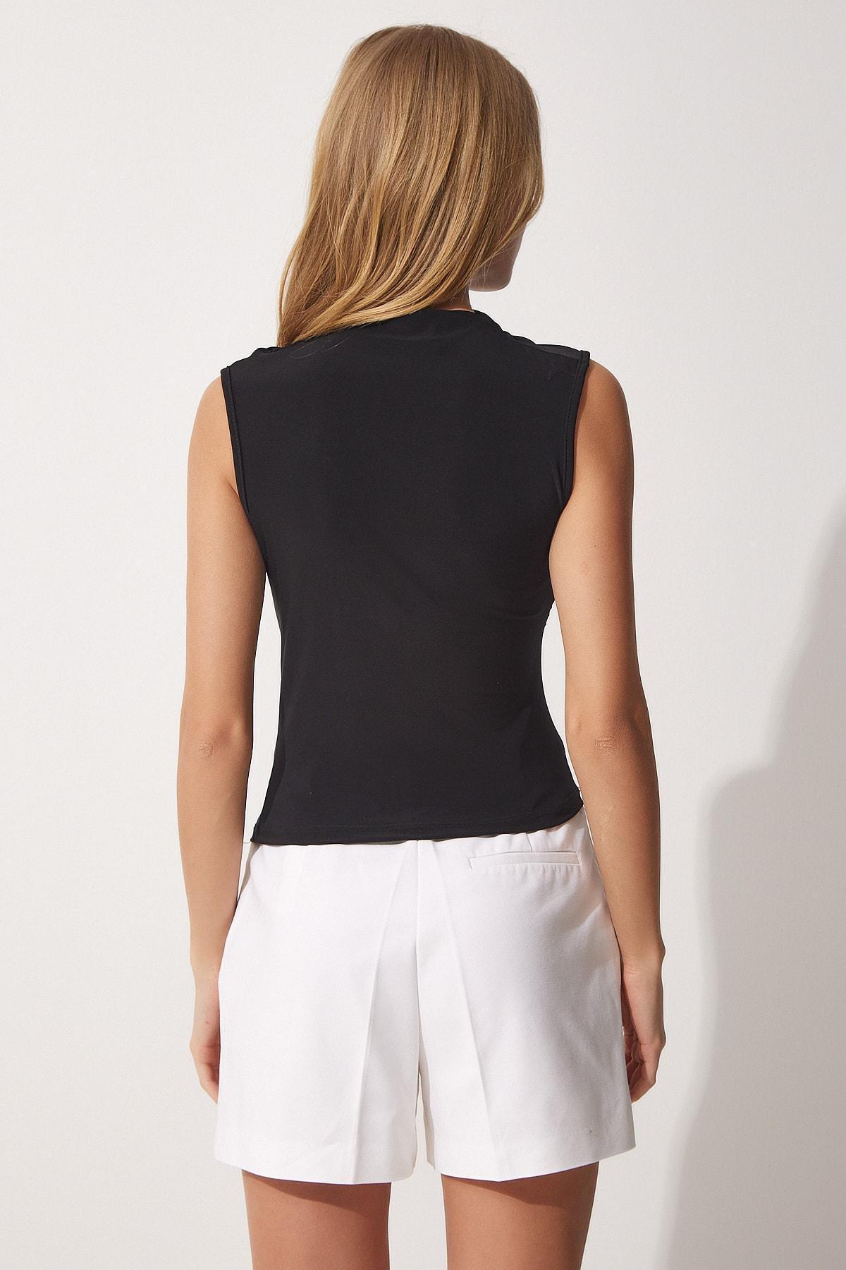 Black Bodycon Blouse, , large image number 4