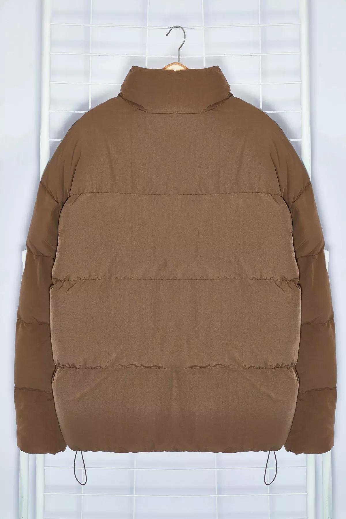 Brown Puffer Coat, Cinnamon, large image number 6