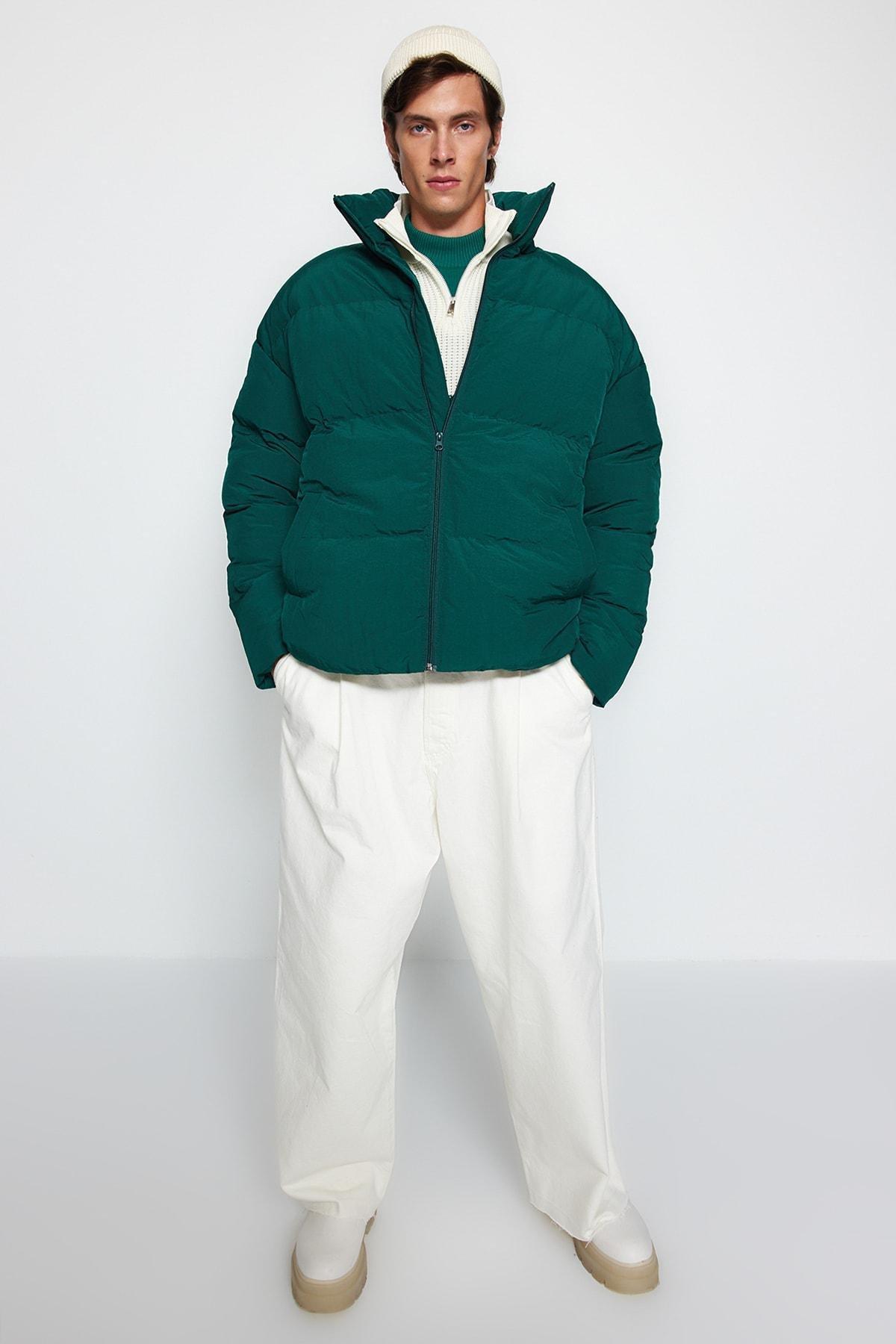 Green Puffer Jacket, , large image number 0