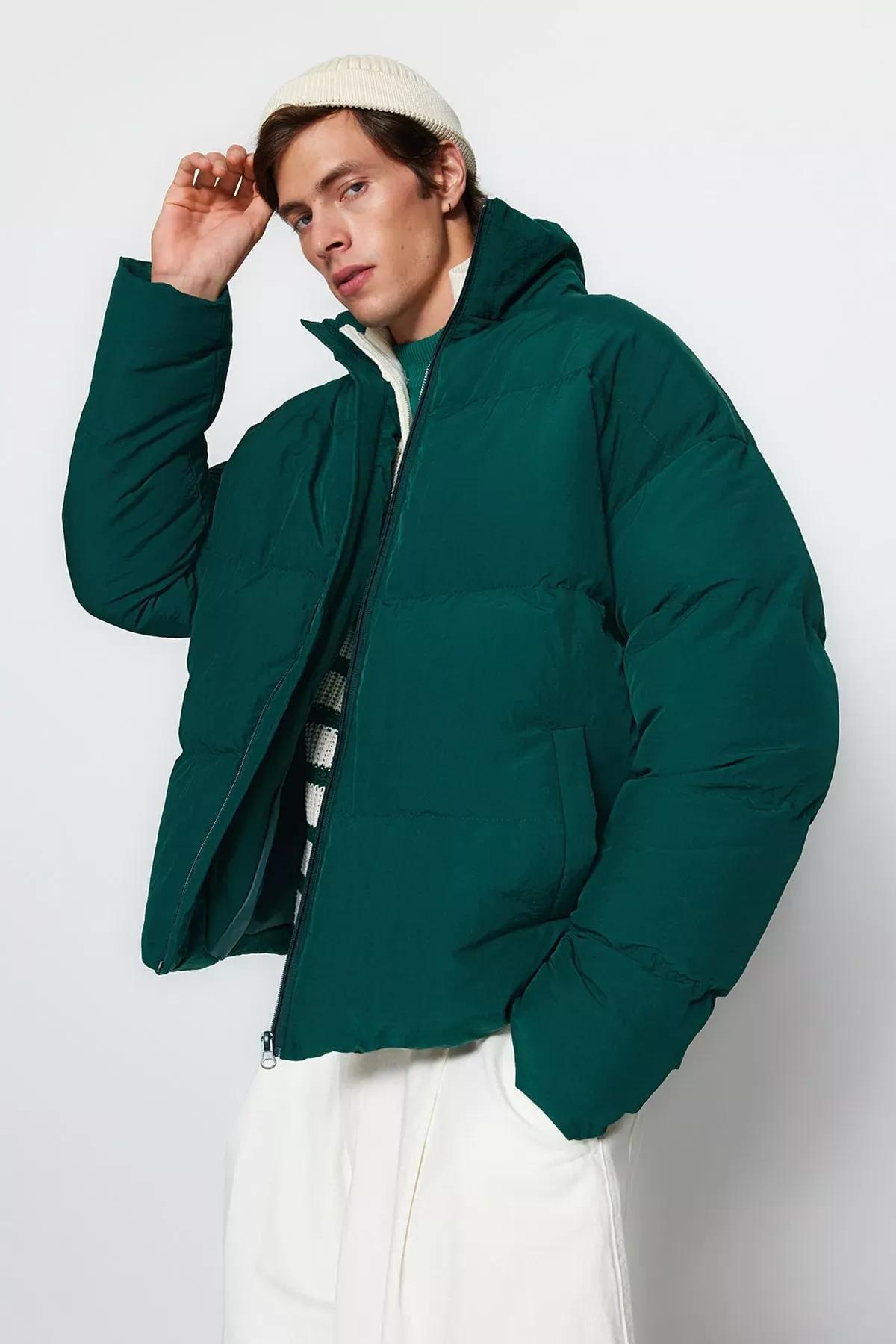 Green Puffer Jacket, Green, medium