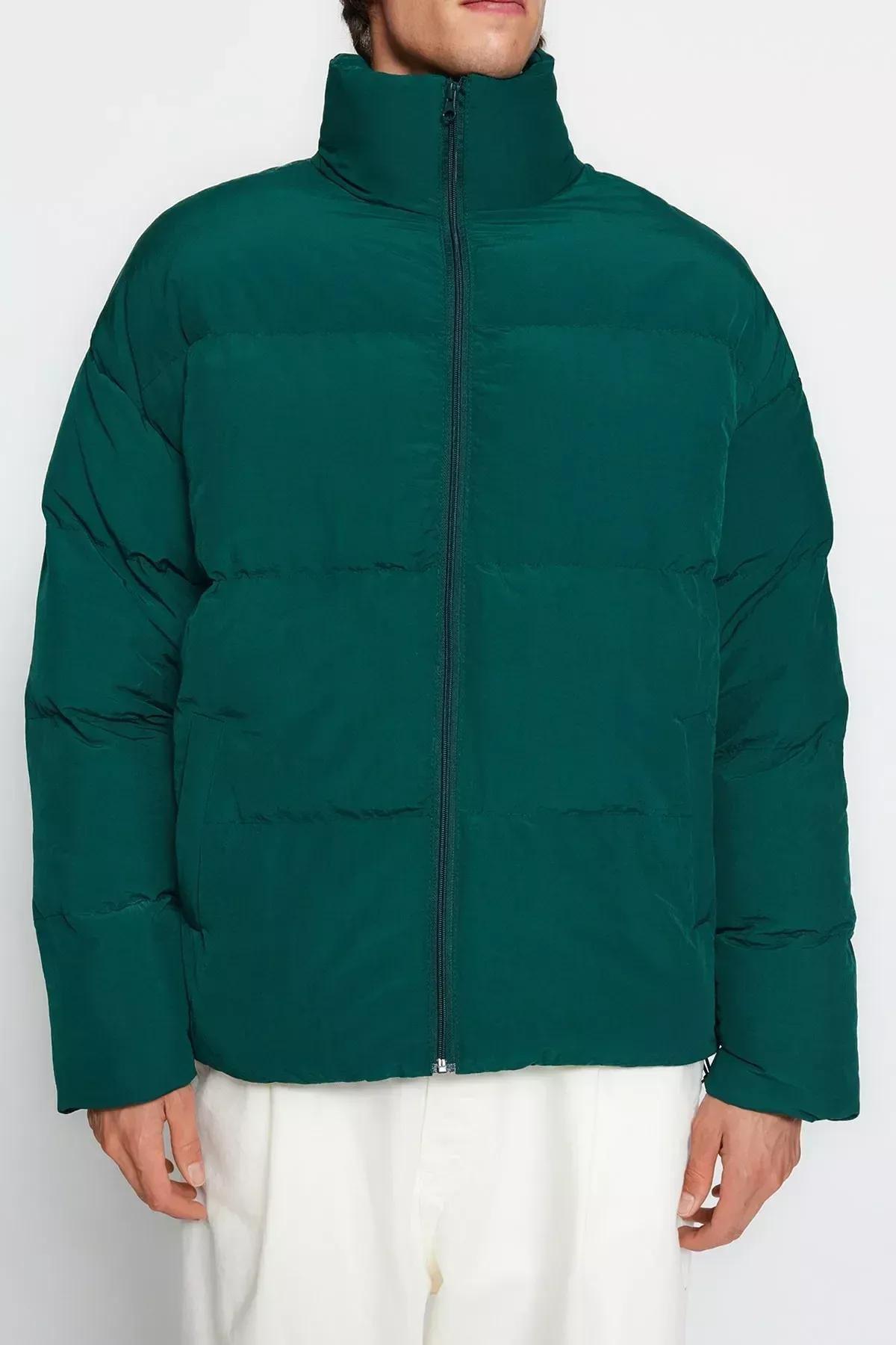 Green Puffer Jacket, Green, medium