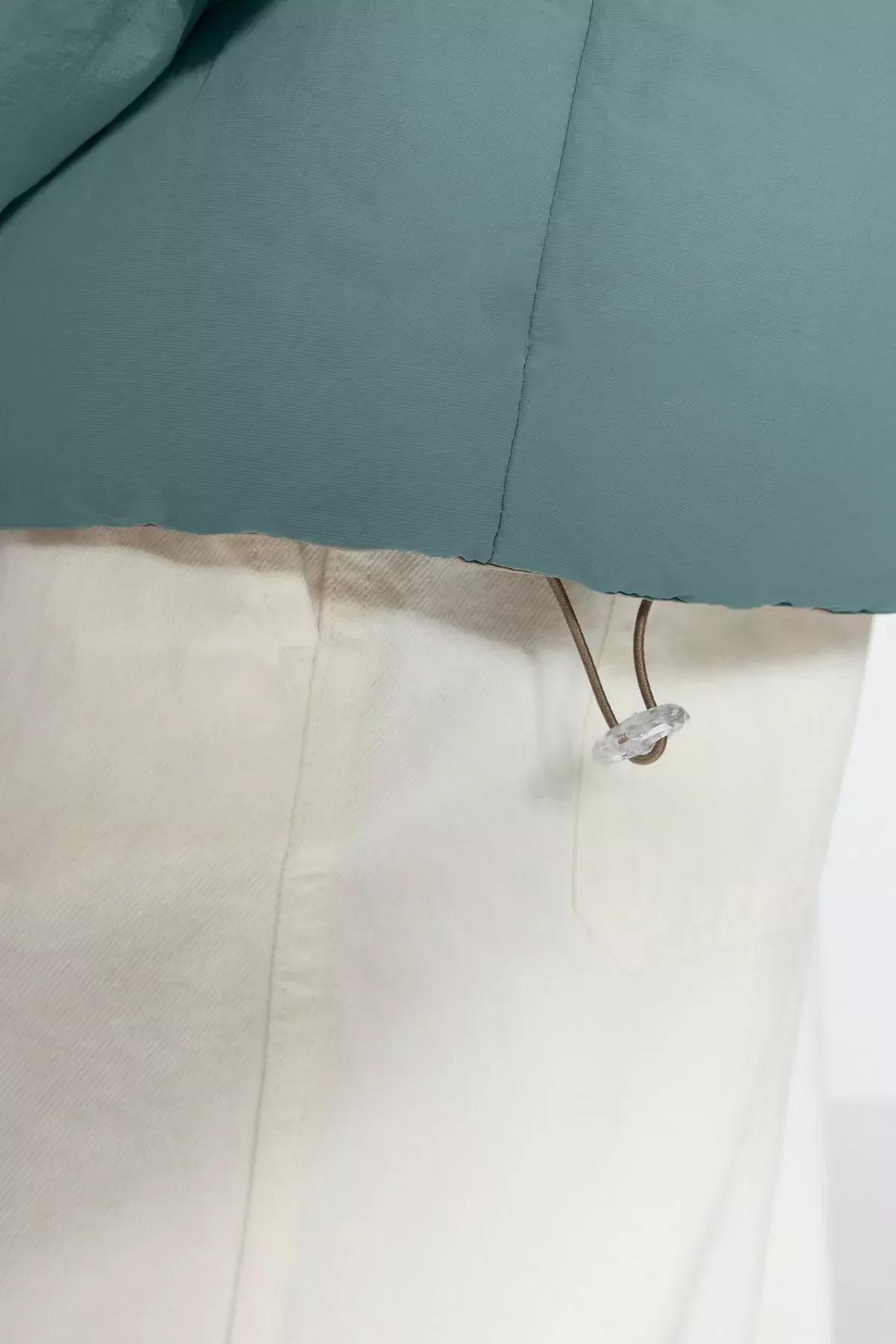 Green Oversized Puffer Jacket, Mint, large image number 4