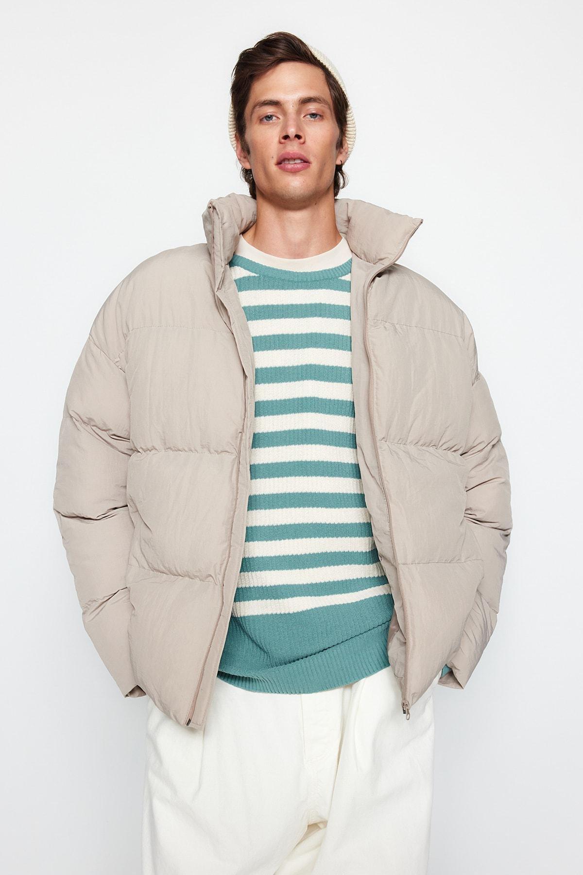 Beige Puffer Jacket, , large image number 0