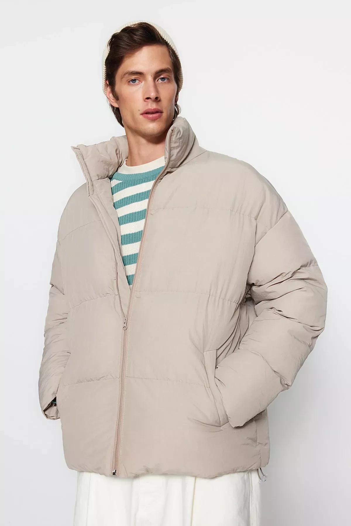Beige Puffer Jacket, Rock, medium