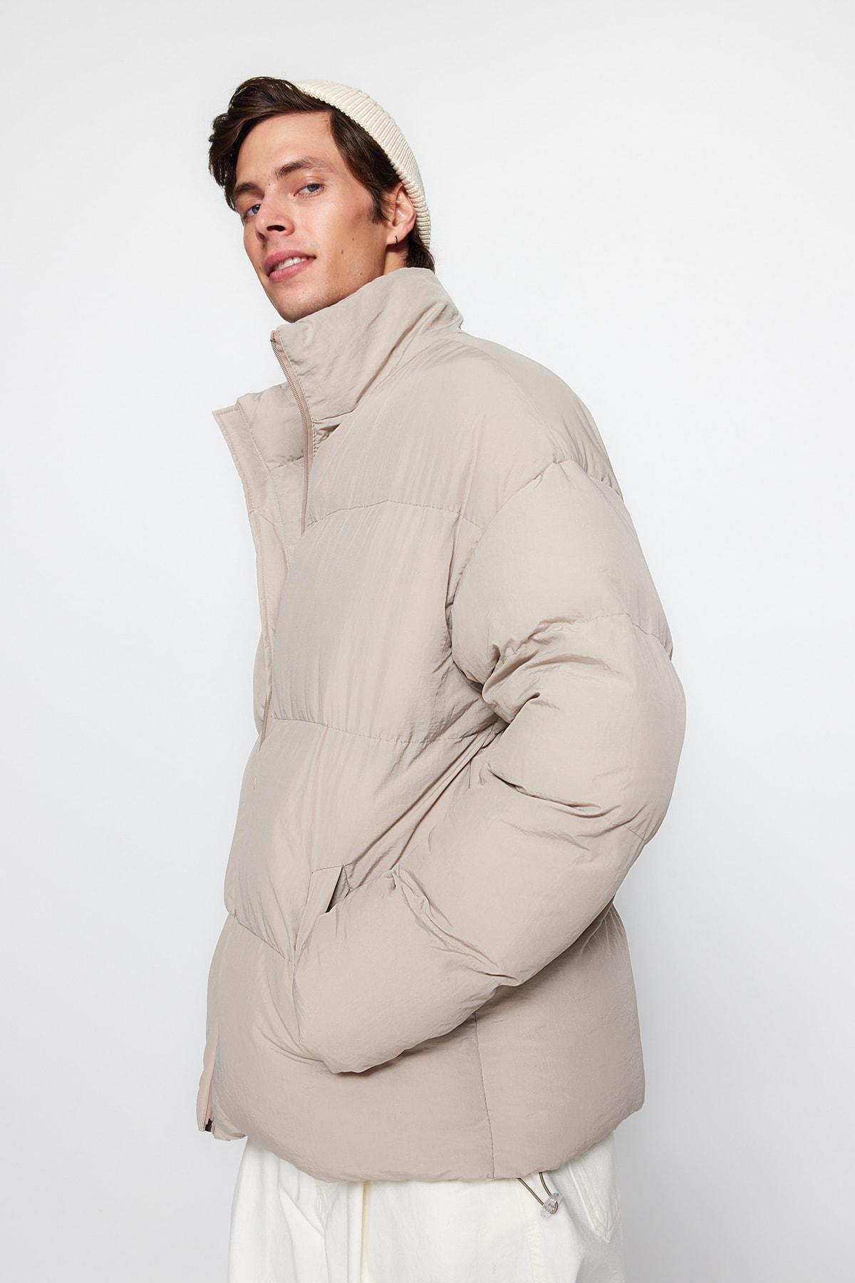 Beige Puffer Jacket, , large image number 2